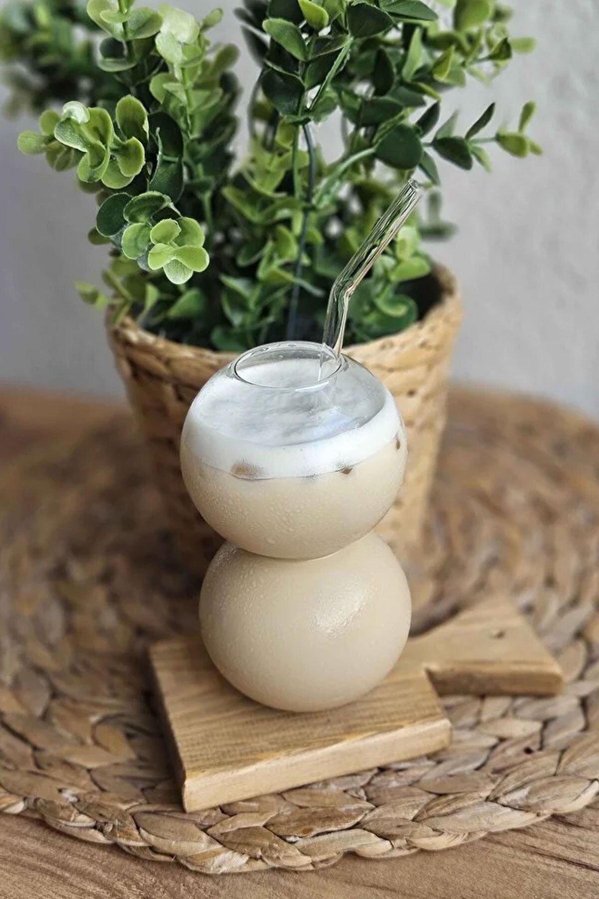 Moola Ahşap Bardak Altlığı , Dekoratif Mini Sunum Tahtası, Supla Bardak Altlığı 1 Adet - 15 × 8,5 cm
