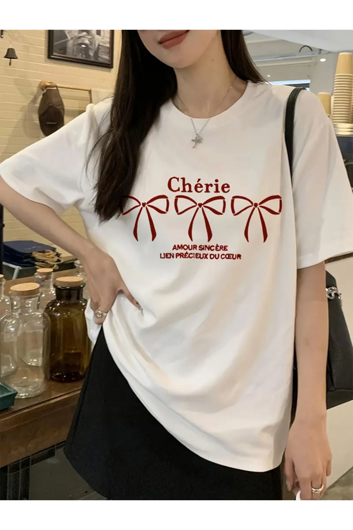 FULL TOLERANCE Cheria 3 kurdela baskılı Tshirt