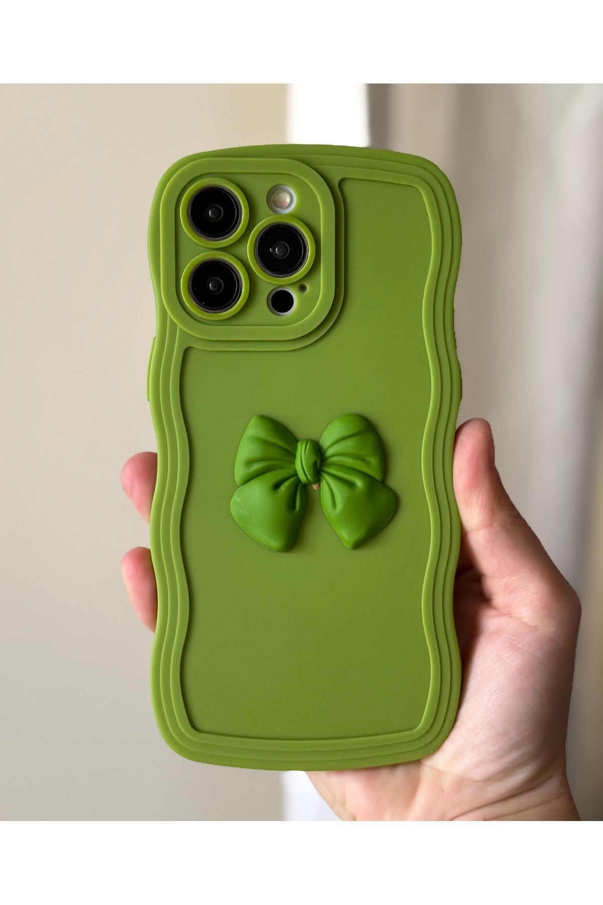 FİŞNEİLETİŞİM İPHONE 14 PROMAX UYUMLU FİYONKLU YEŞİL KILIF