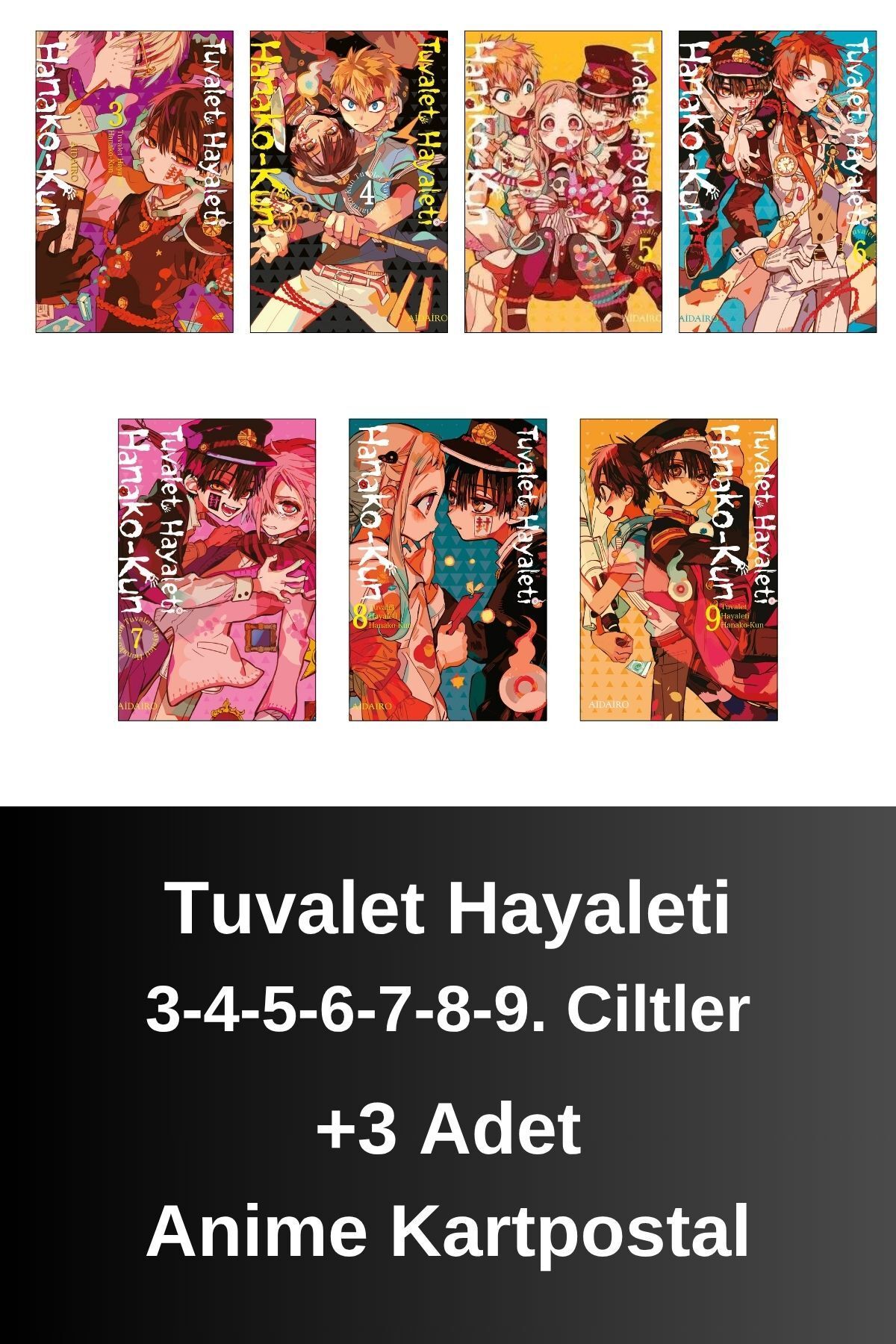 Gerekli Şeyler Tuvalet Hayaleti 3-4-5-6-7-8-9. Ciltler (7 Kitap) | Anime Kartpostallar