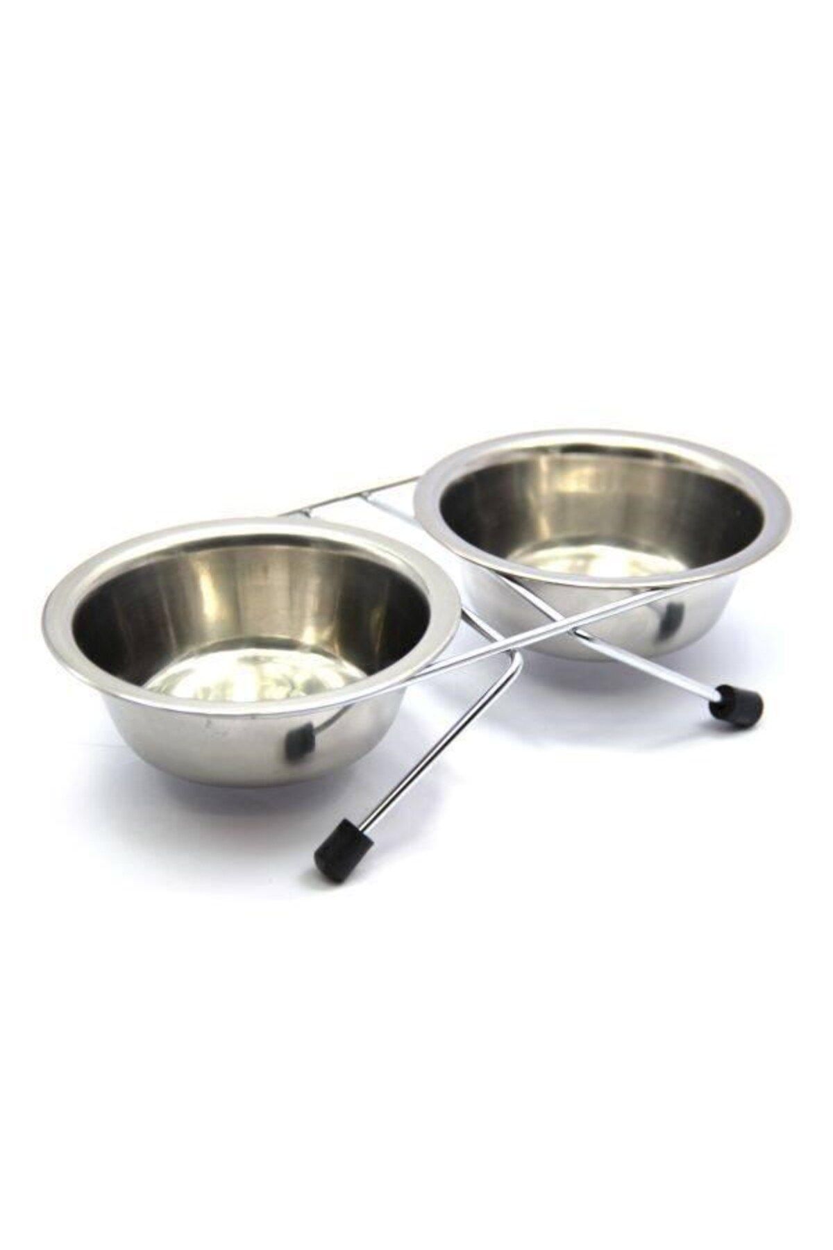 CLOVERPETGROSS NUNBELL ÇELİK MAMA KABI İKİLİ TEL AYAKLI 17cm