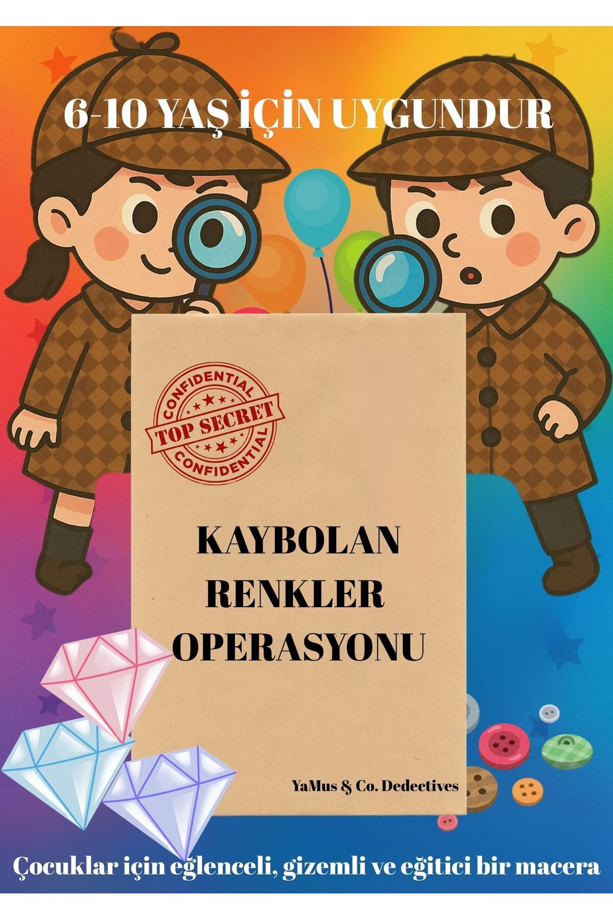 YaMusBlocks Kaybolan Renkler Operasyonu, Çocuk Dedektif Kutu Oyunu, Eğitici Oyun