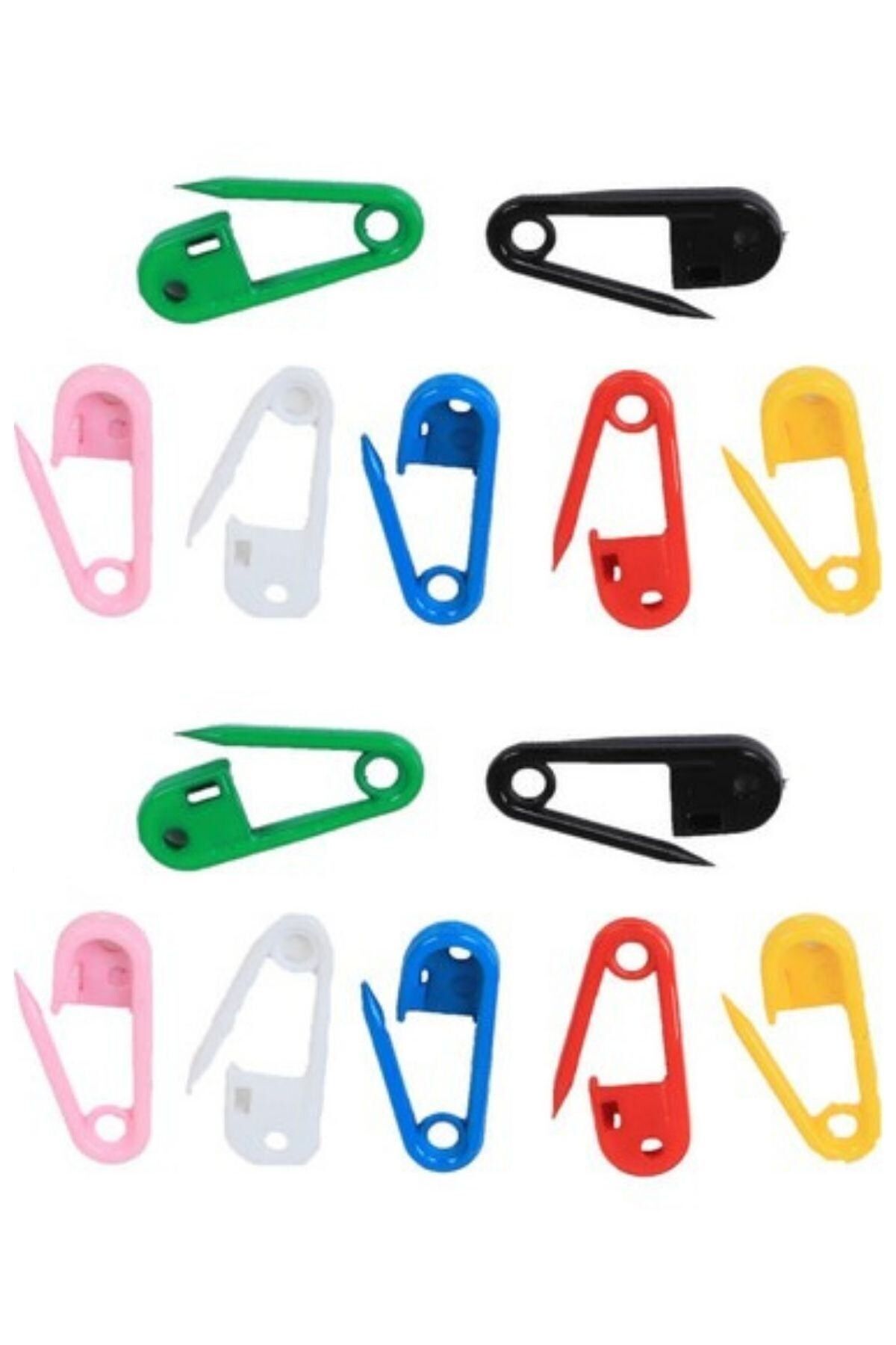 Modafiks Çengelli İğne Plastik Renkli 10 Adet 2 cm