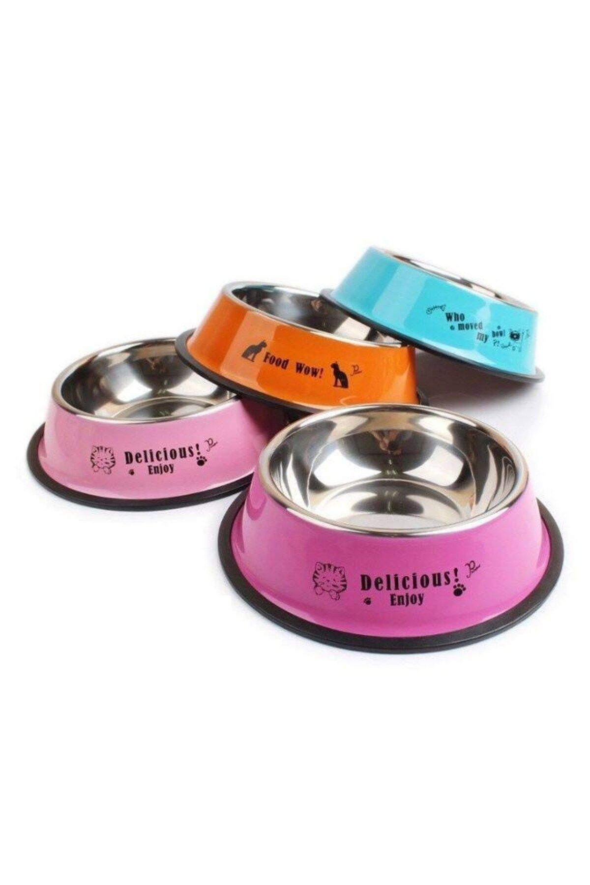 CLOVERPETGROSS NUNBELL ÇELİK MAMA KABI RENKLİ 22cm