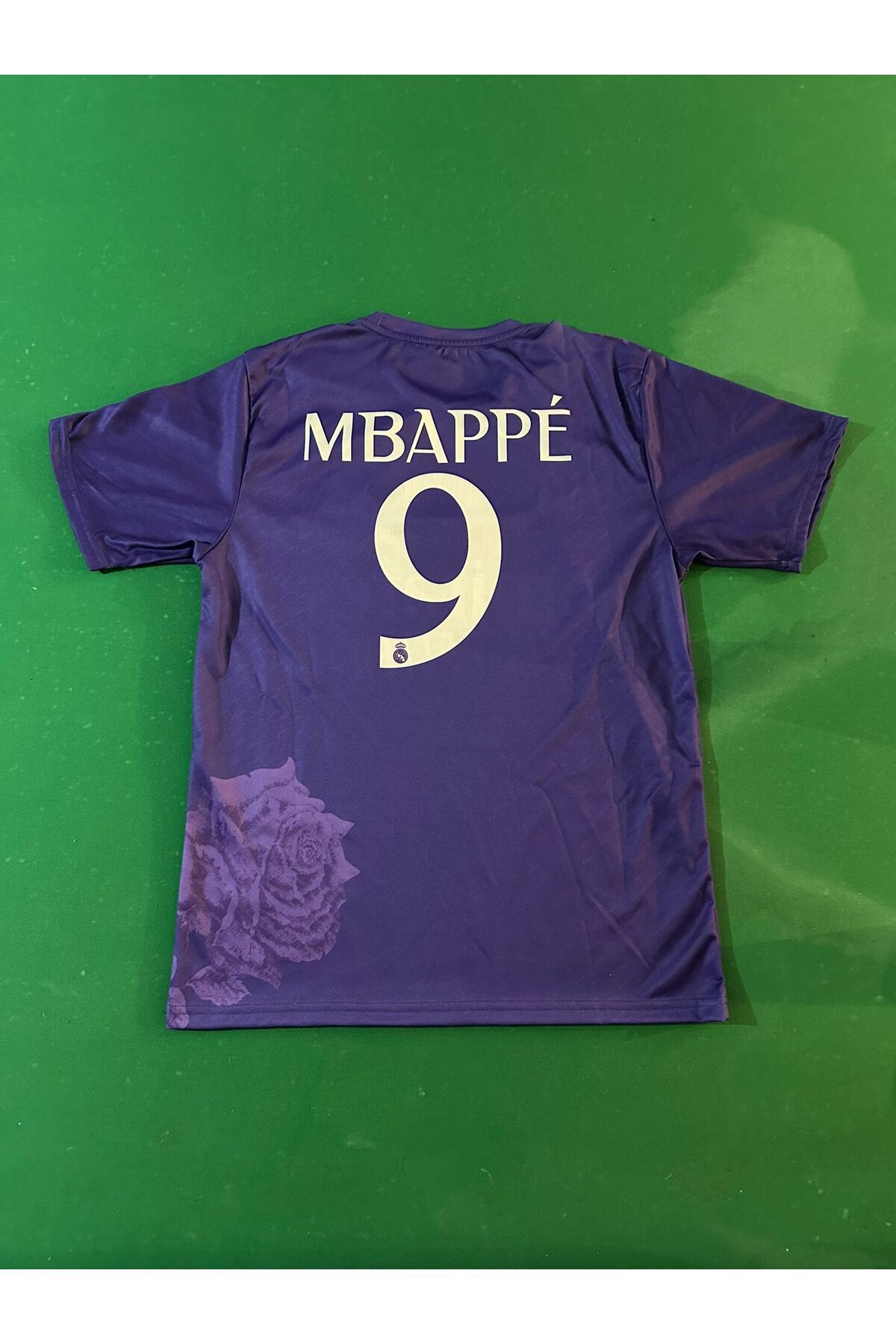 Atlas Global Real Madri'D Mbabpe Mor gül desenli Futbol yetişkin forması