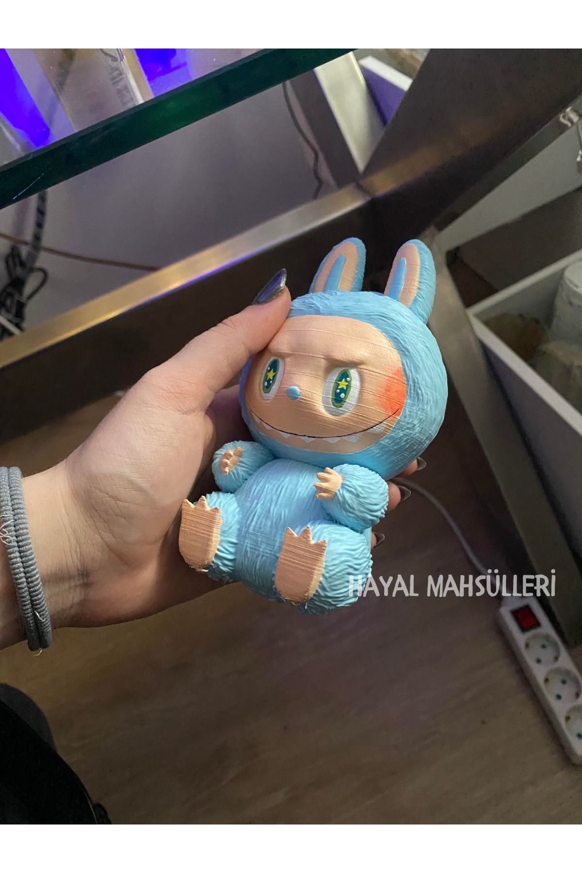 mimo Labubu Figür Oyuncak Mavi