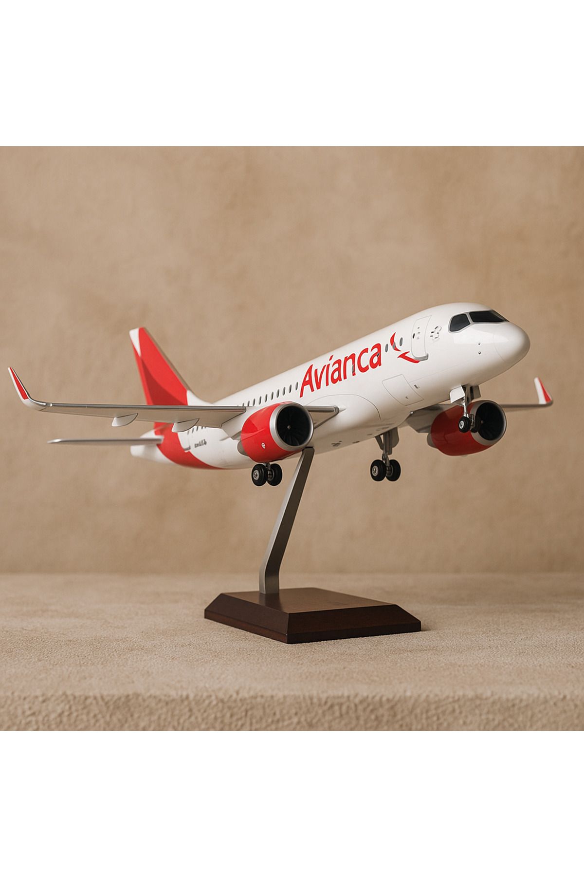 AYDINARTSHOP 1:80 Ölçekli Avianca Airbus A320 NEO Model Uçak – 47 cm Premium Koleksiyon Maketi