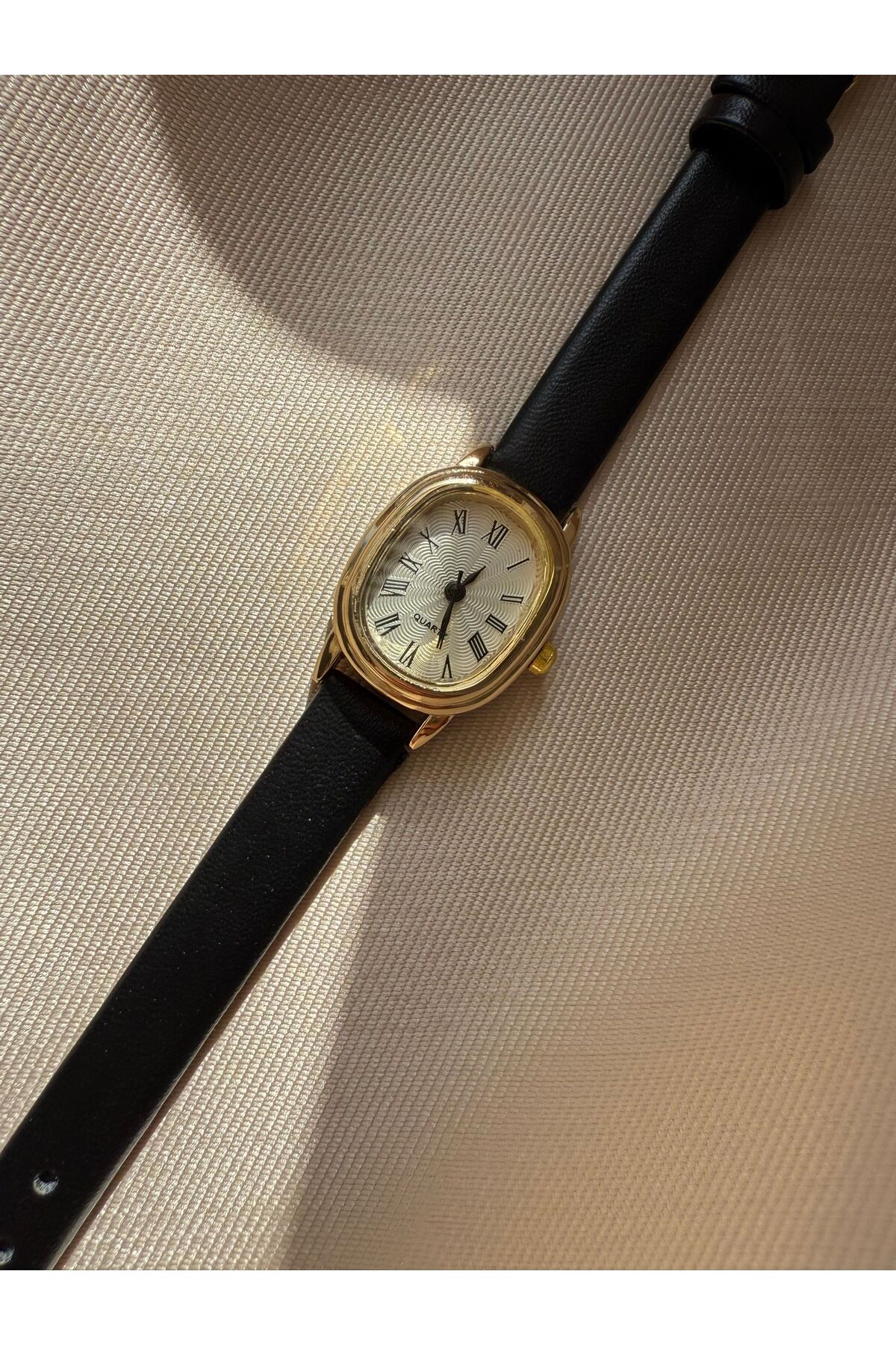 rubsey Öztel Vintage Minimalist Deri Kordon Vintage Kadın Kol Saati görsel 6