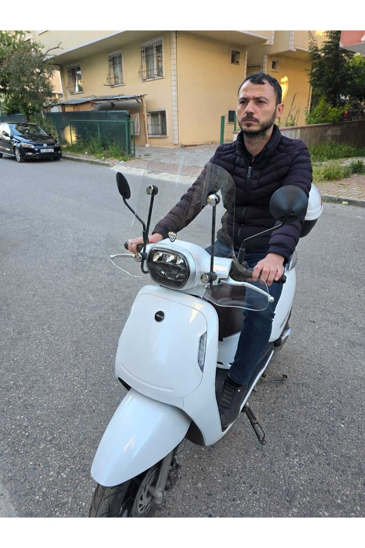 RKS VPS 125 Siperlik Ön Cam 2022-2025 Model 42cm Şeffaf Renkli 4mm