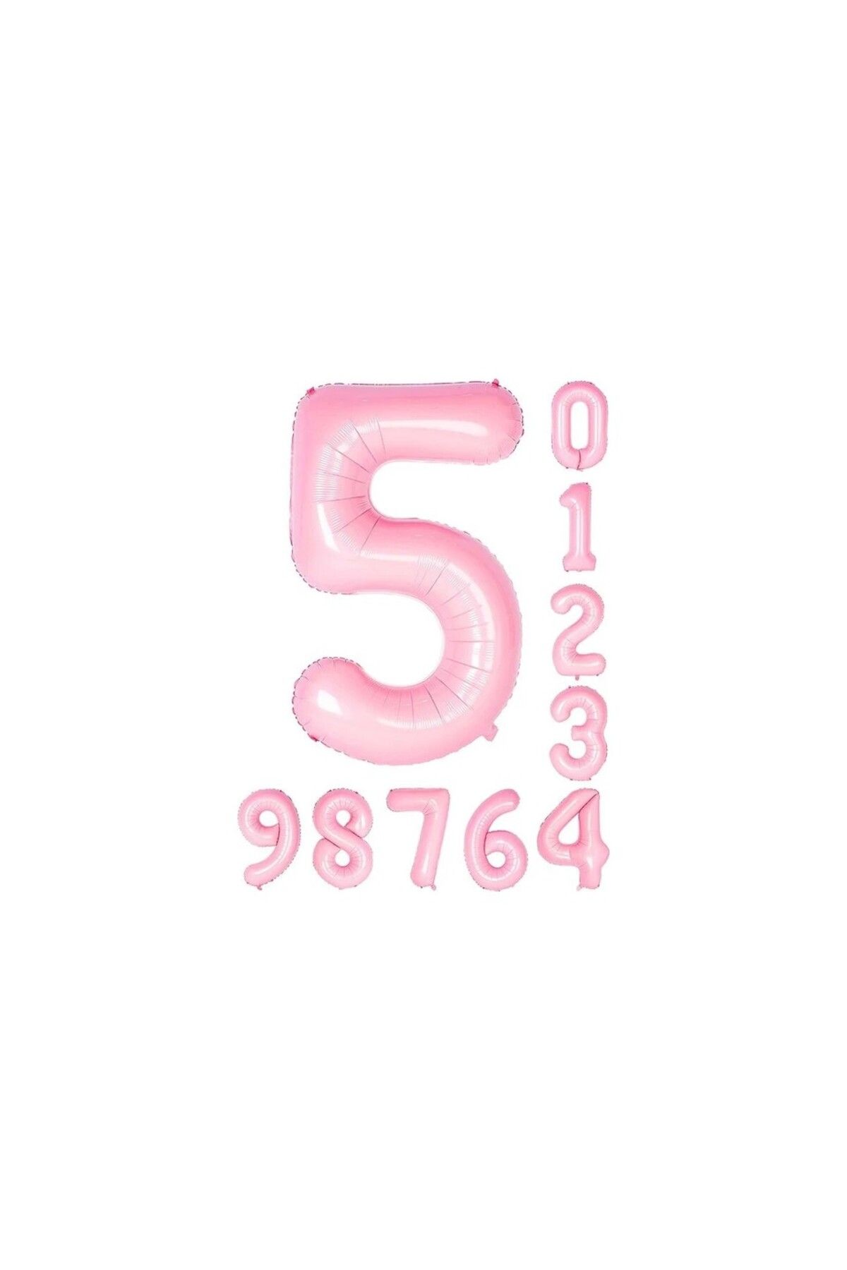Papatya Party Pembe Rakam Folyo Balon Yaş Pembe Balon 34'' 76 cm Sayı Balon Uçan Balon Helyum Balon