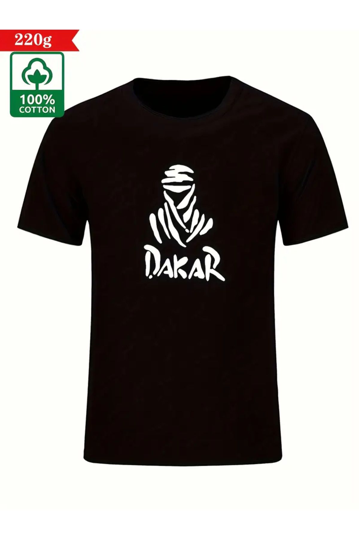 AEMİ Unisex Dakar Baskılı Oversize Bisiklet Yaka T-shirt