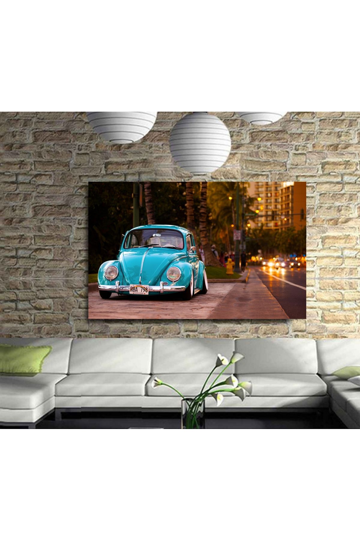 kuzenler store ladin ağacı kanvas tablo vos vos beetle nostalji