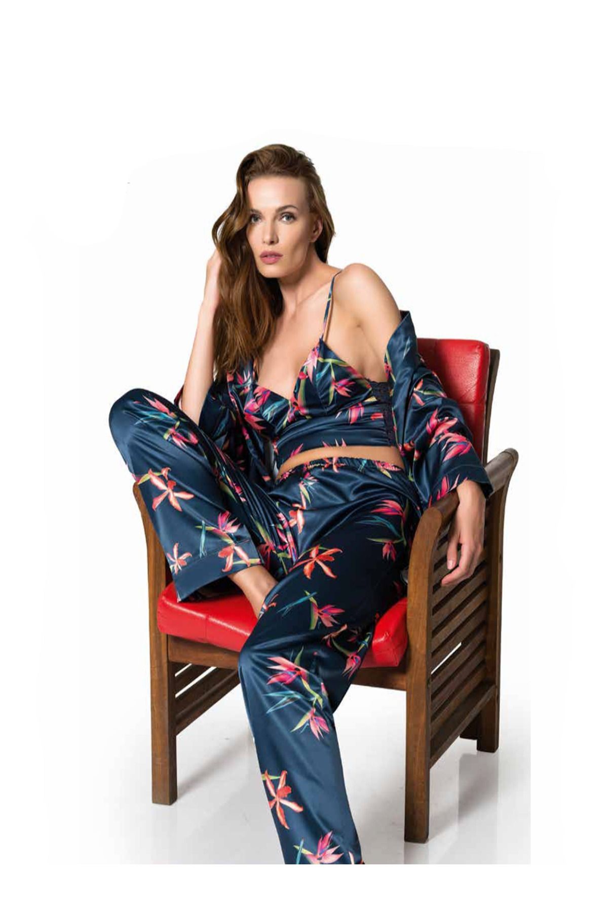 Fily İç Giyim MOONGİRL Üçlü Saten Pijama Takımları