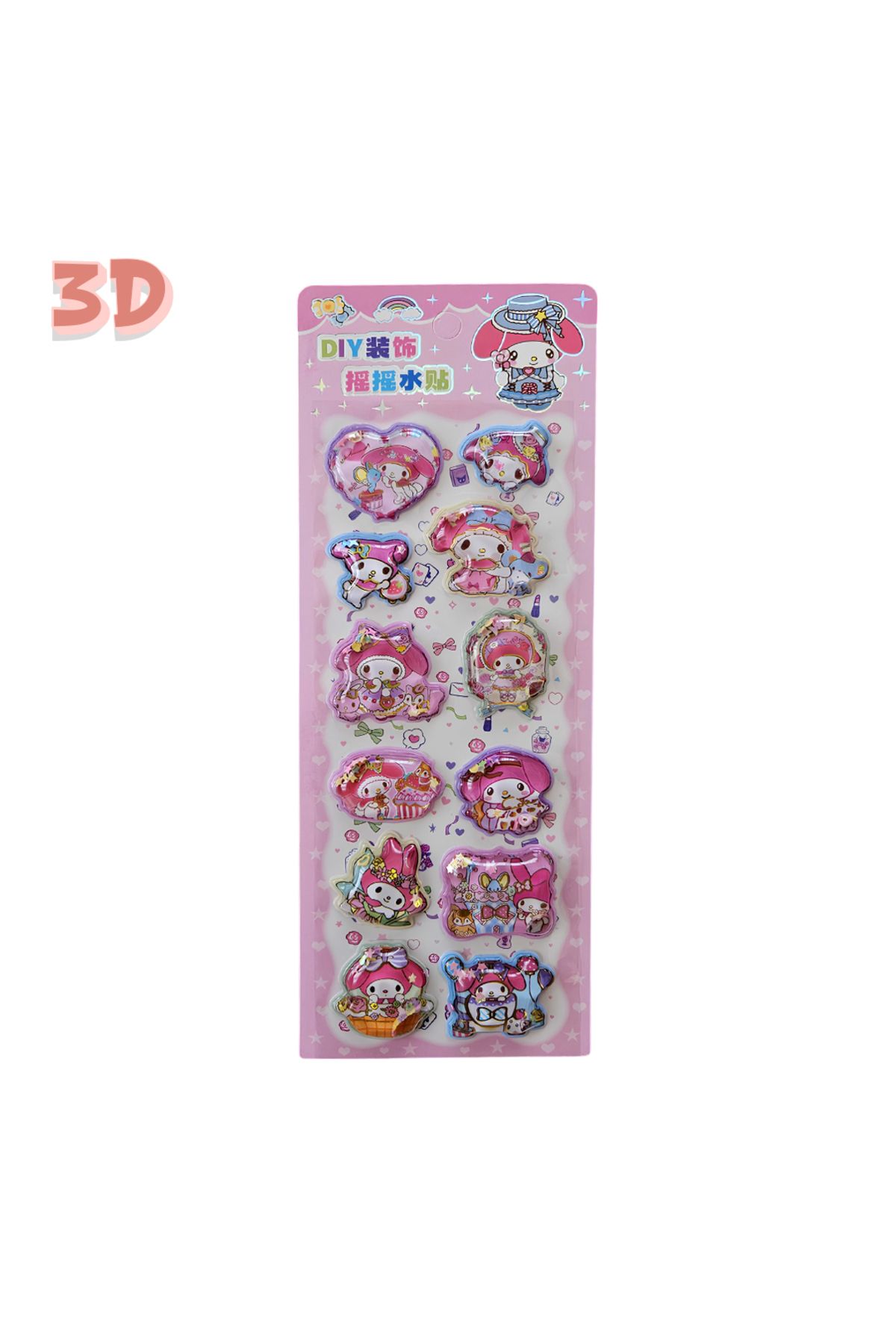Fancy Space My Melody 3 Boyutlu Sulu Sticker