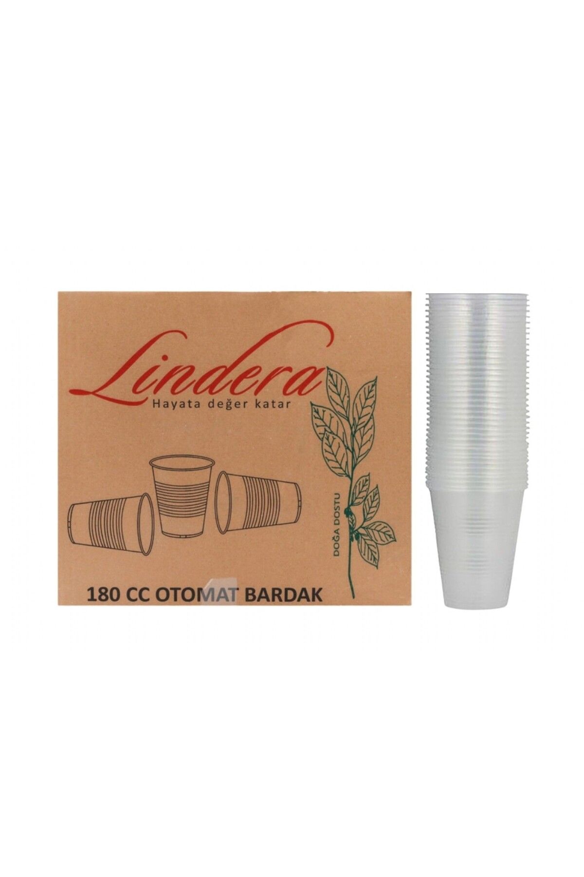 Lindera PLASTİK BARDAK 180cc OTOMAT 3000 Lİ KOLİ
