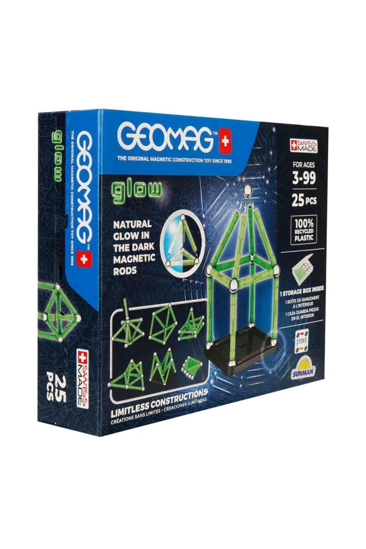 MR RZN STORE 0210 Geomag Glow Manyetik Zeka Oyunu 25 Parça