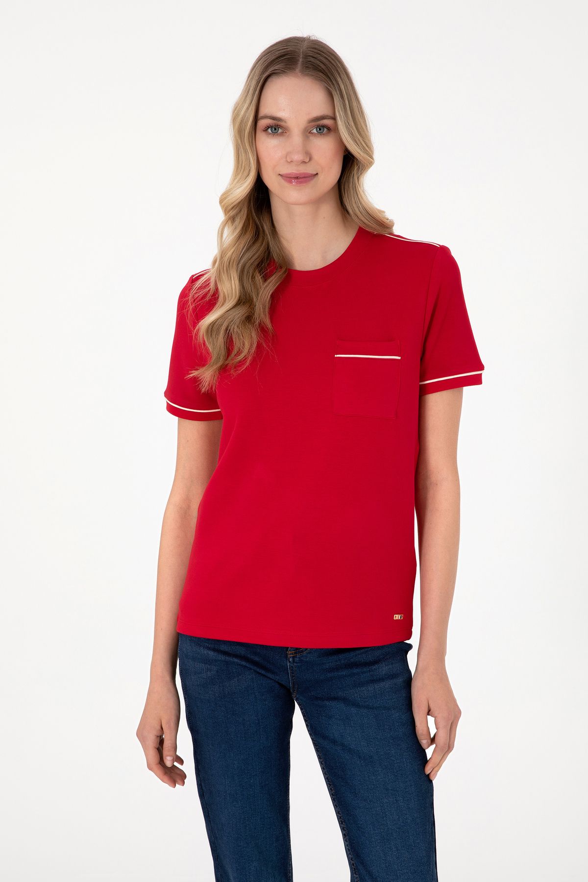 U.S. Polo Assn. Kadın Kırmızı Tişört 50312942-VR030