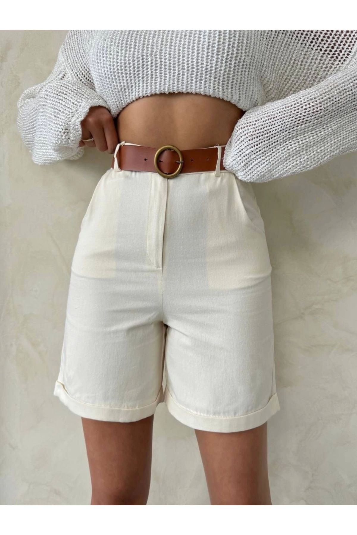 KAZAX Gabardin kumaş şort