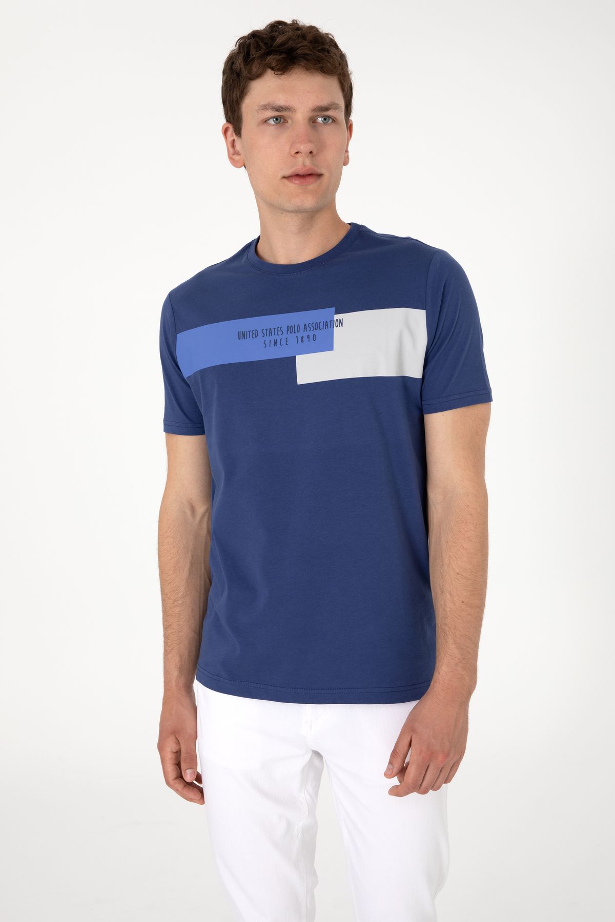 U.S. Polo Assn. Erkek Açık Lacivert Tişört 50299857-VR059