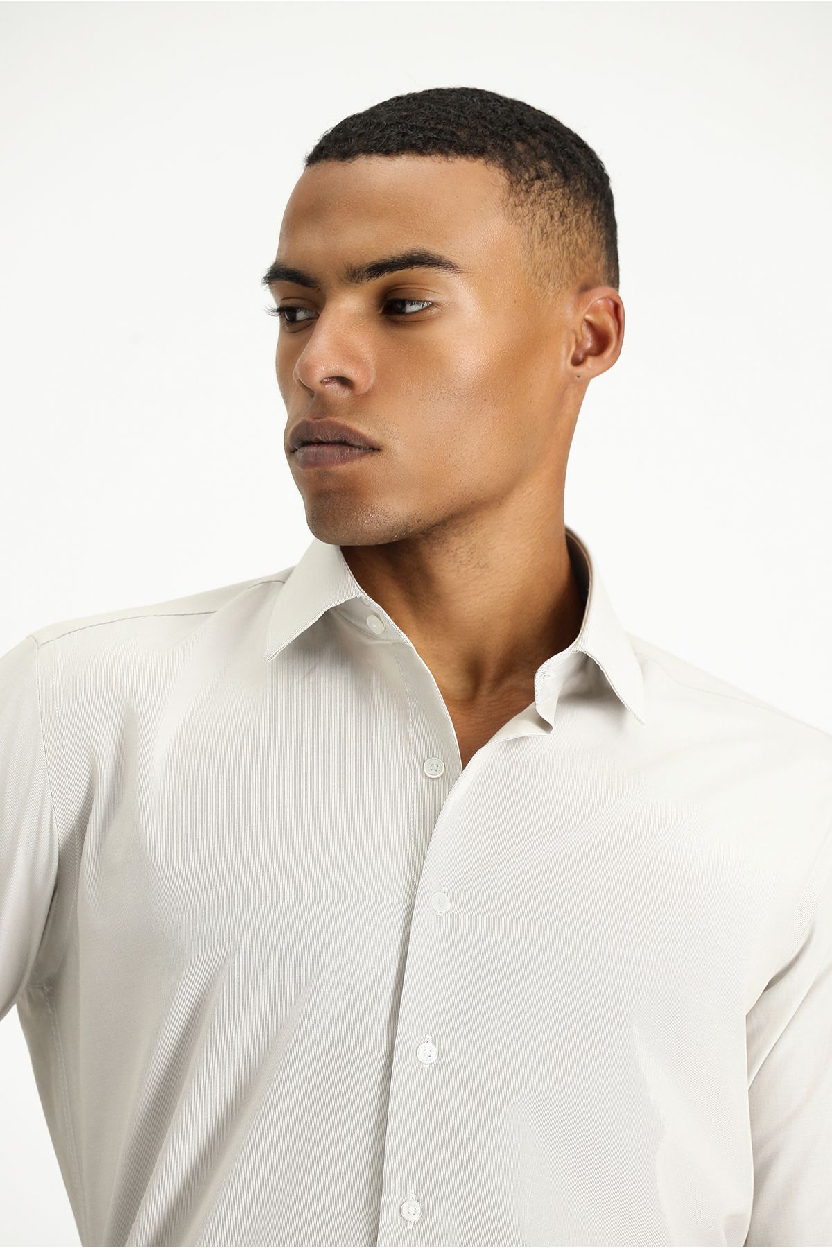 Kiğılı-Cămașă cu mânecă lungă, slim fit, cu model clasic, din bumbac, ușor de călcat 3