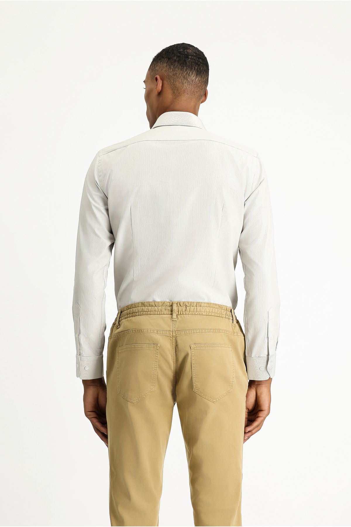 Kiğılı-Cămașă cu mânecă lungă, slim fit, cu model clasic, din bumbac, ușor de călcat 4