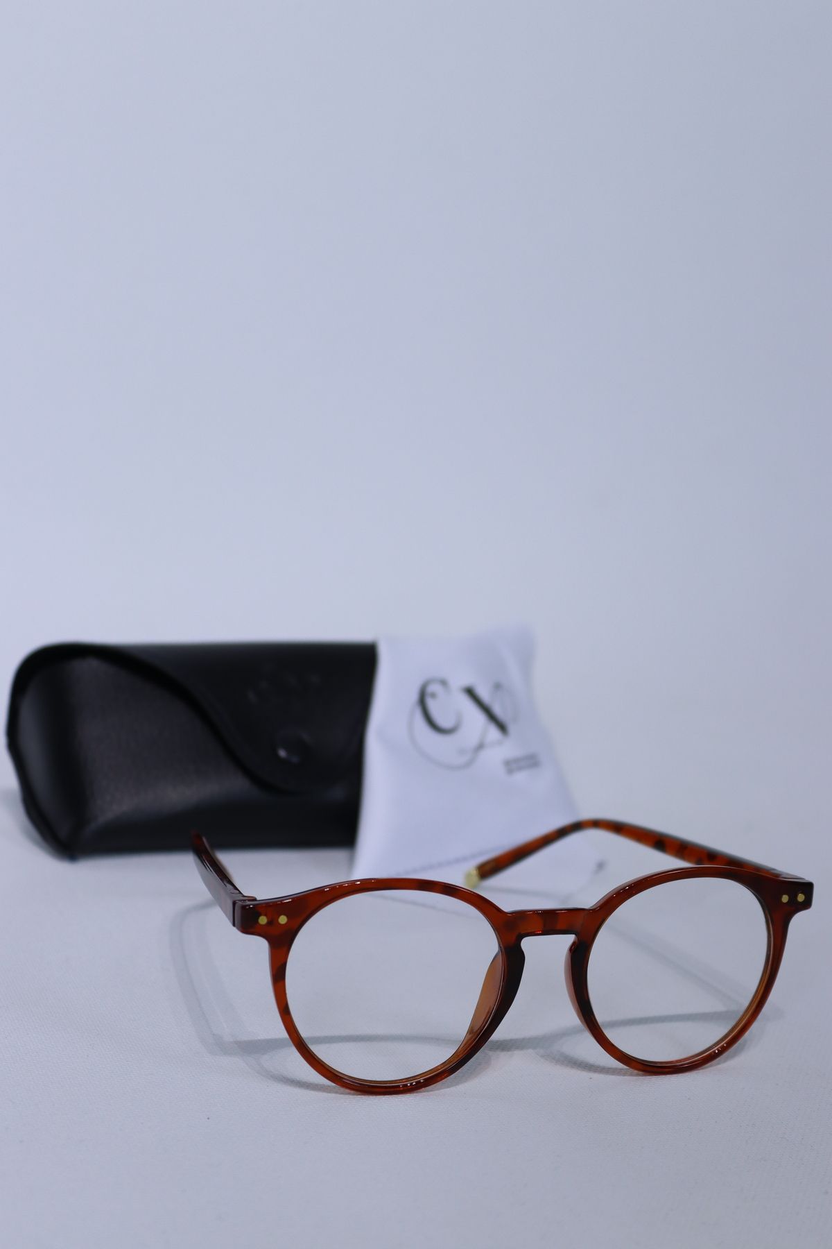 Clarvo-Cv1410 Leopard Pattern Stylish Blue Light Protection Transparent Glasses 5