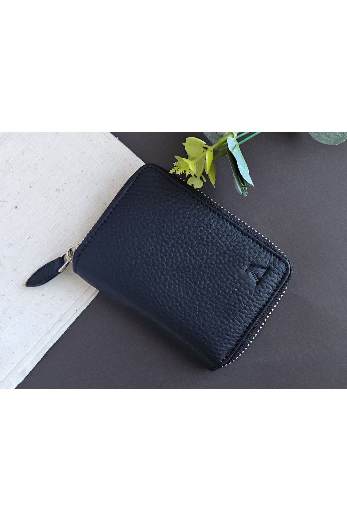 Aydın Deri Luxury Hakiki Deri Fermuarlı Siyah Cüzdan - Unisex Günlük& Hediye