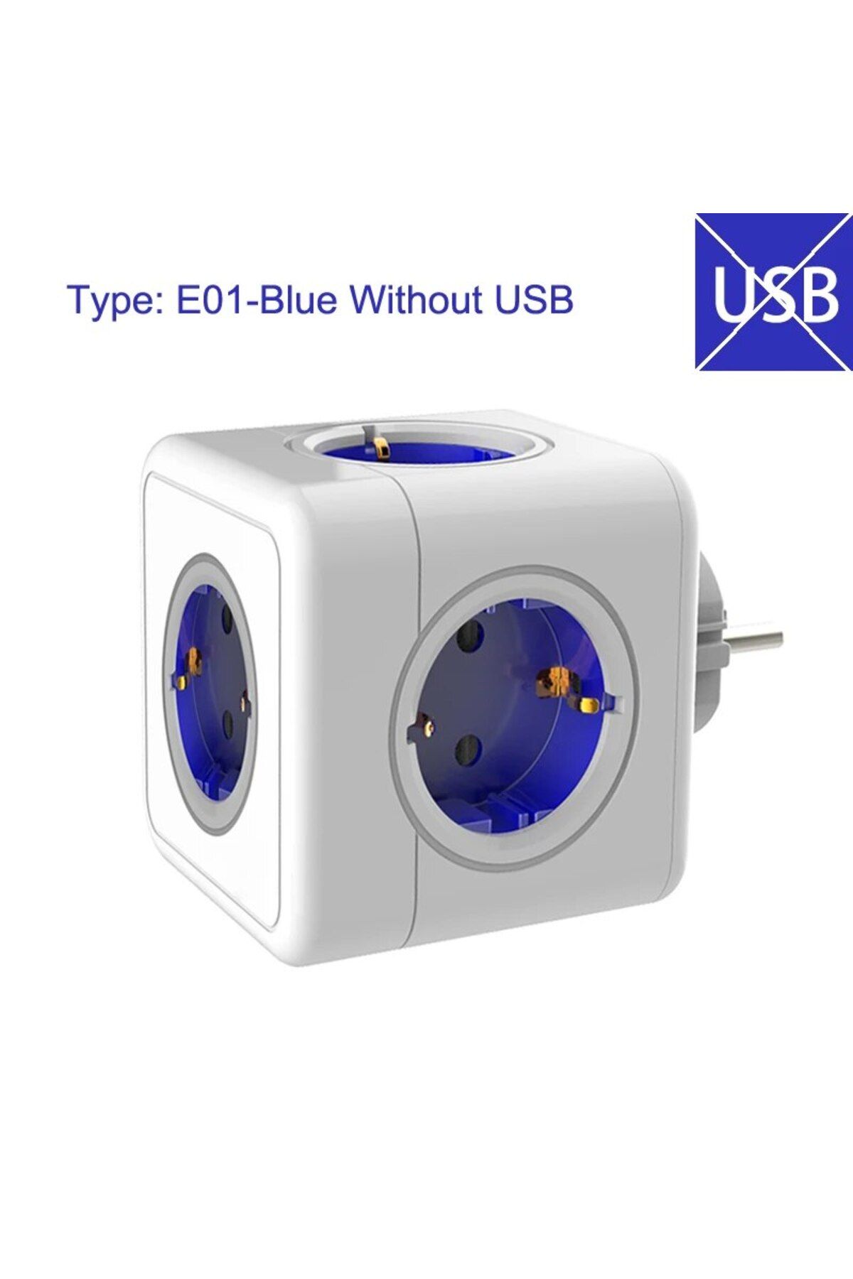 Choice-European Plug E01-blue Massfa Multi Eu Power Strip Electrical Plug Cube Multiple Extension Socket Wi 1