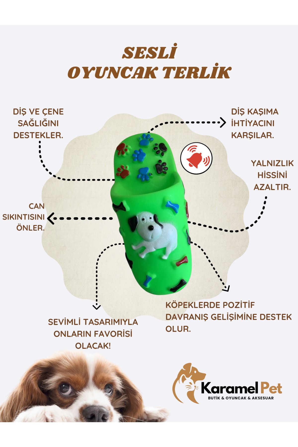 Cans Kedi Köpek Evcil Hayvan Sesli Oyuncak - Terlik Oyuncak