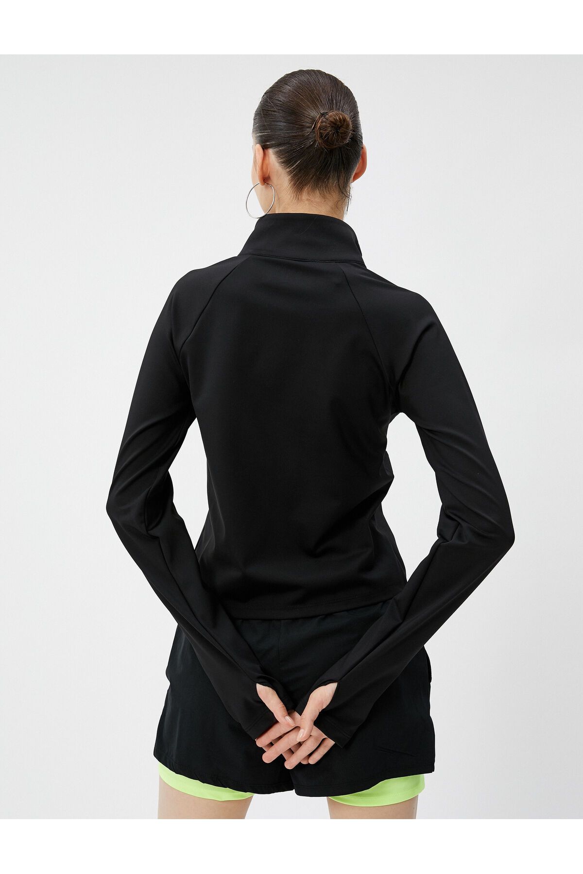 Koton-Running Jacket Zippered Stand-Up Collar Pockets Extra Warm Inner Surface 4