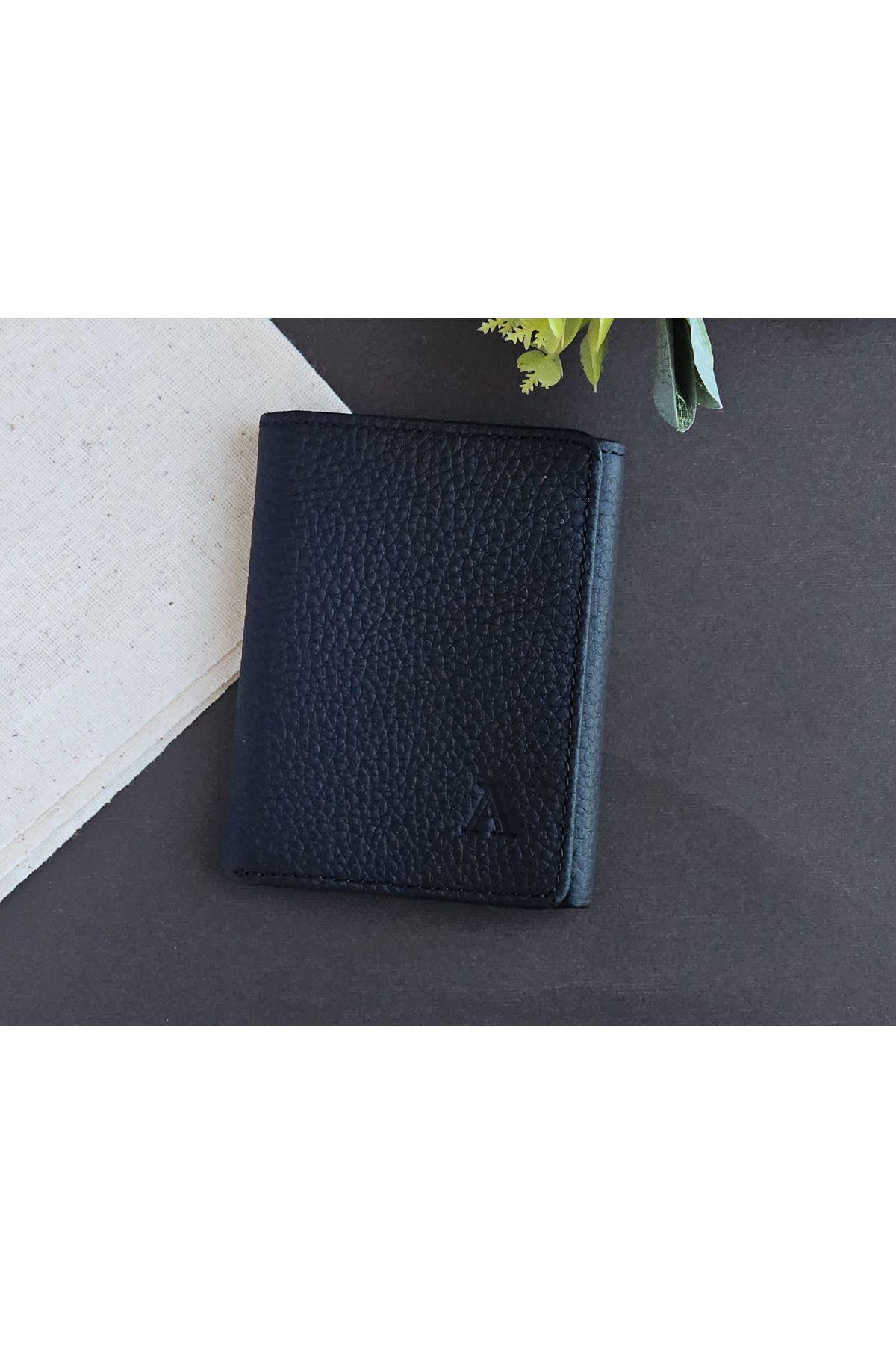 Aydin Wallets Hakiki Deri Mıknatıslı Siyah Cüzdan - Unisex Günlük& Hediye