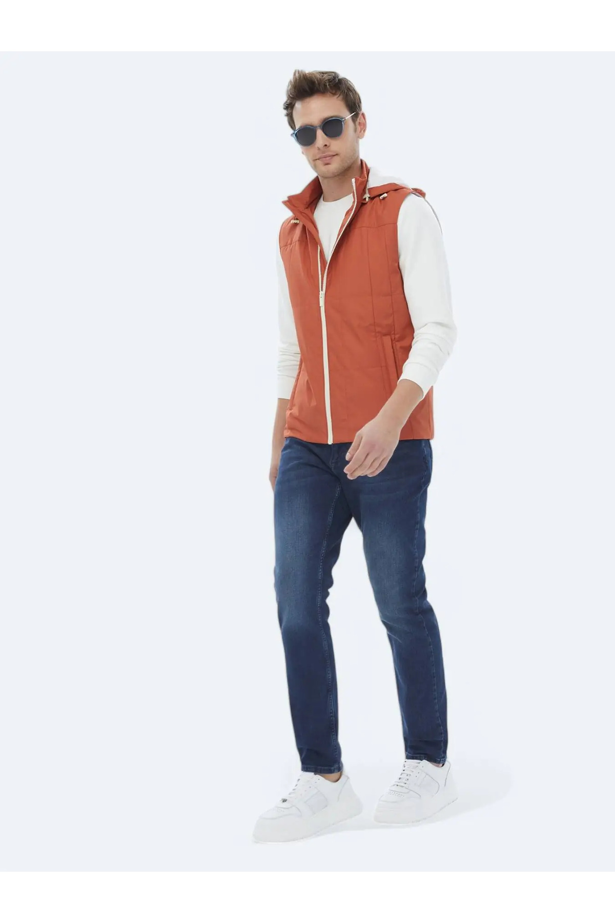 Kip-Dark Orange Woven Sports Vest - Comfortable and Stylish 4