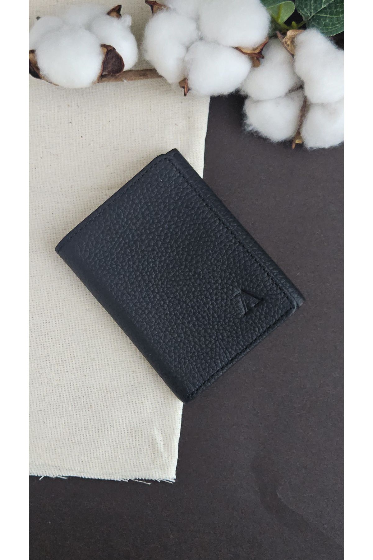 Aydın Deri Luxury Hakiki Deri Mıknatıslı Siyah Cüzdan - Kadın Erkek Unisex Günlük& Hediye