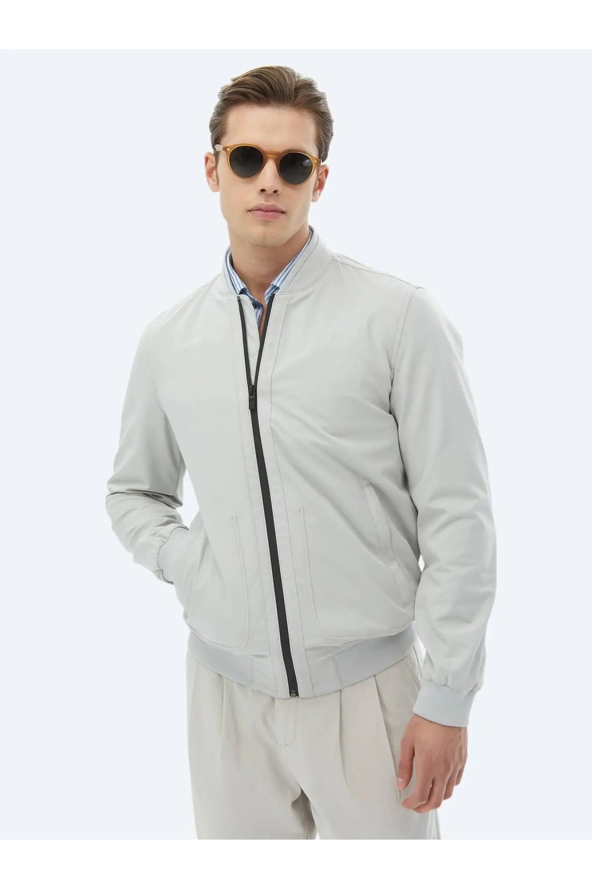Kip-Stone Colored Woven Coat 4