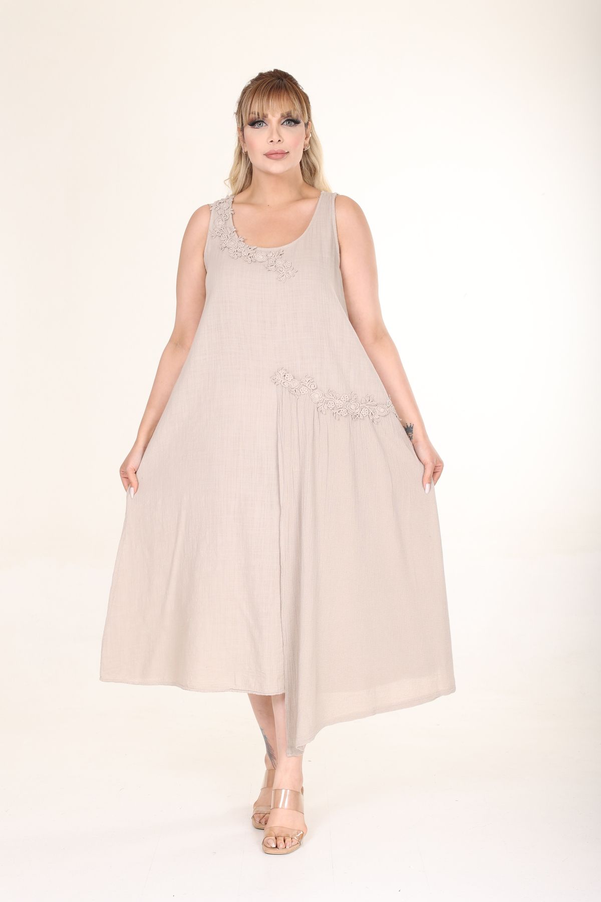 MODA BEJ ELBİSE