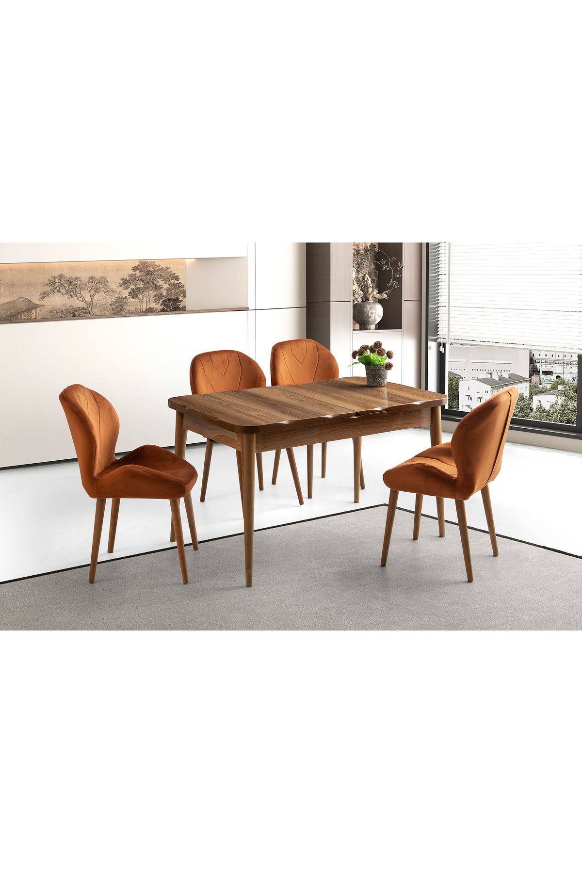 Levent Mobilya Aksesuar ARGUN HG MASA, CALIA SANDALYE, HAZAR, 130x80