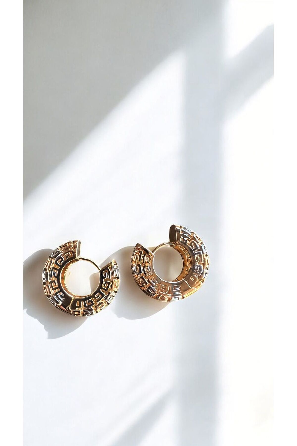 Solène Bijou Stella Zirkon Taşlı Altın Kaplama Rose Gold-Silver Çelik Küpe
