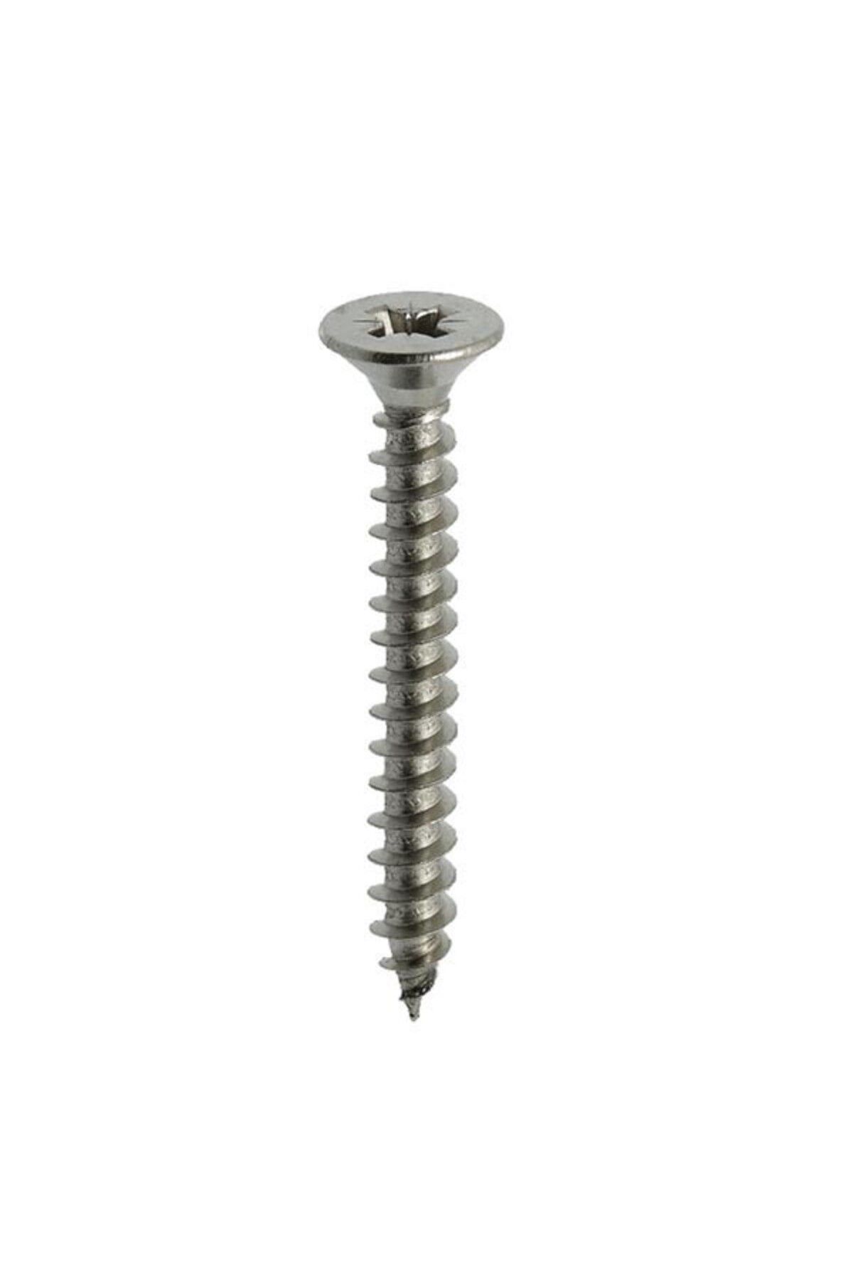 ÇETİN KRAFT Çetin Kraft DIN 7505A YHB A2 Sivri Uçlu Tam Diş Sunta Vidası 3,5x50 - 250 Adet