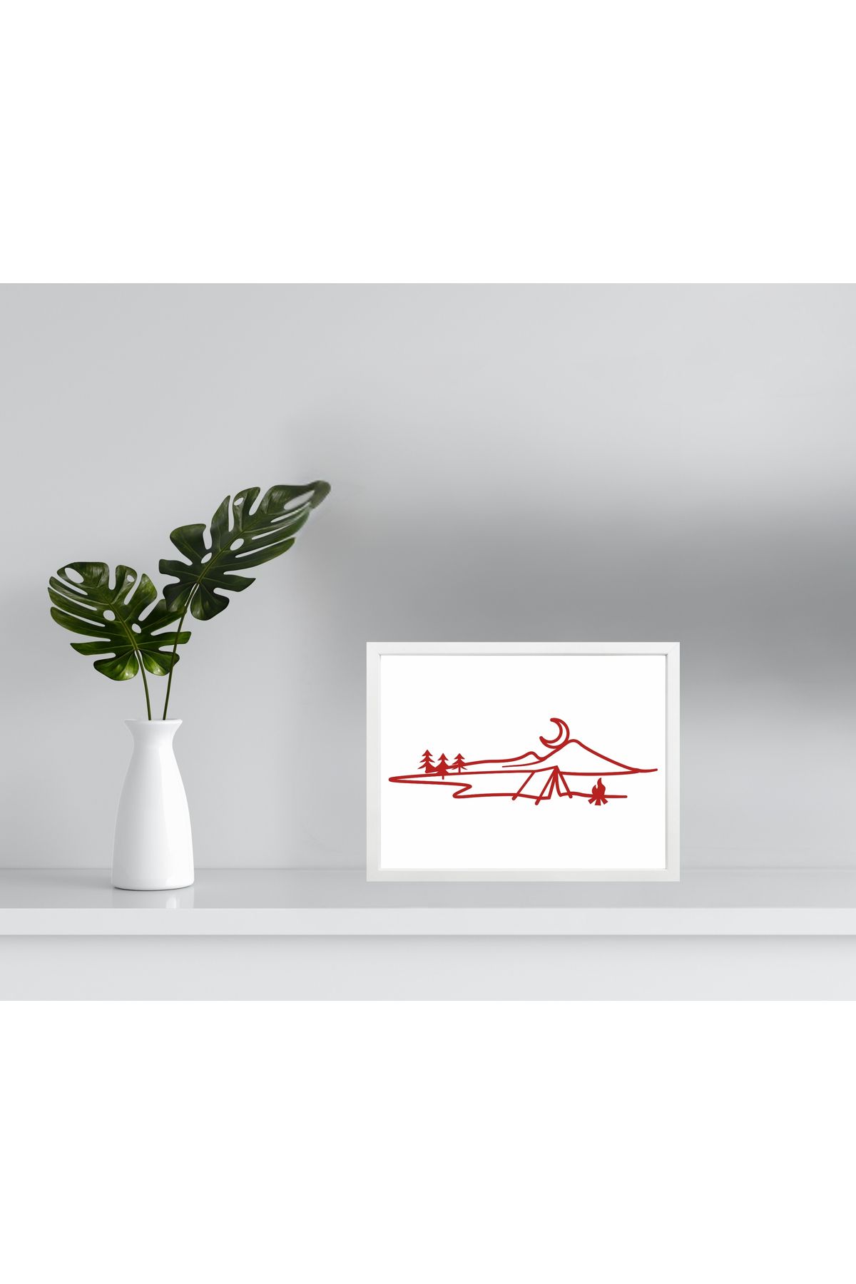 Grand Fine Art Çerçeveli Renkli Akrilik Tablo Minimalist Manzara