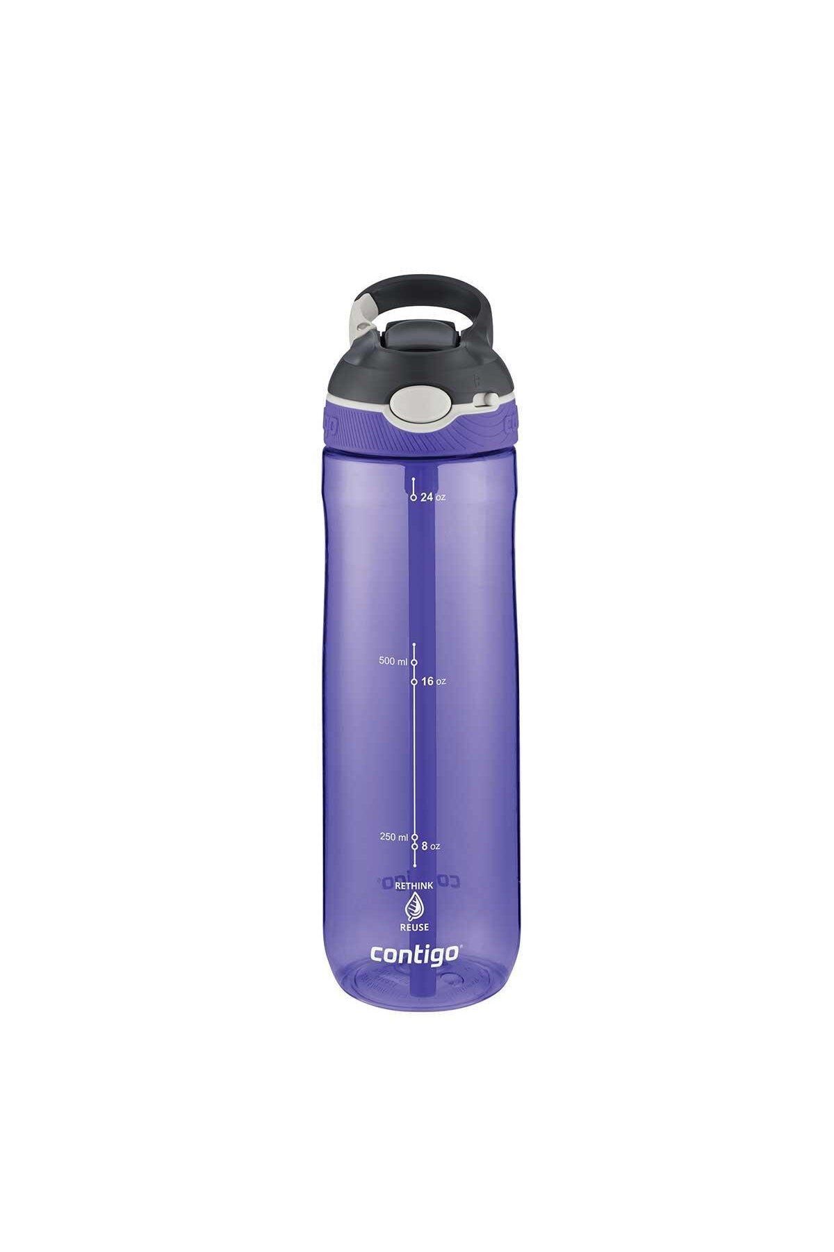 Contigo Cortland Tren Tek El Bas İç Kapaklı Su Matarası 720ml 2191383 - Koyu Mor