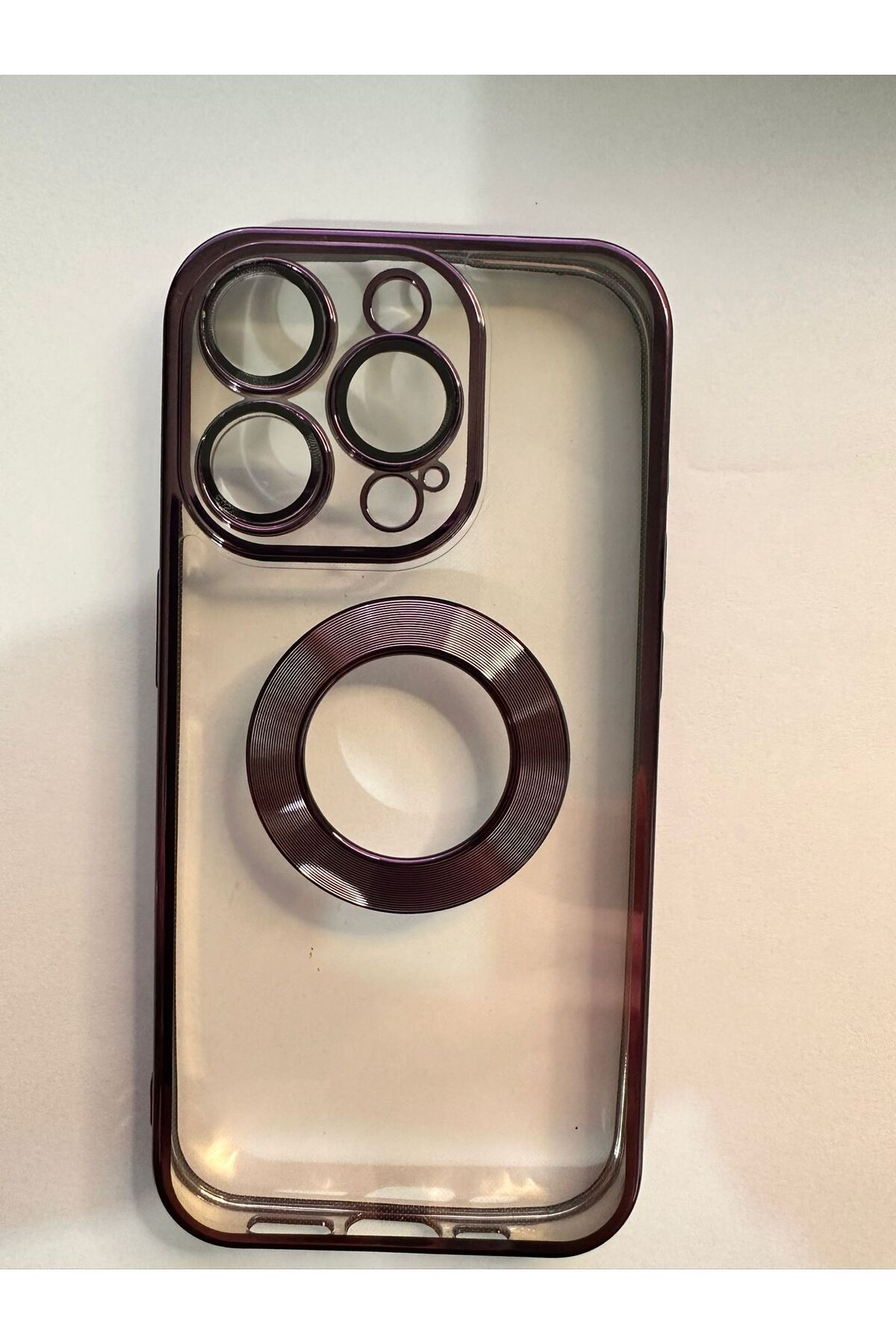 İZMİR ÖZER TEKNOLOJİ IPHONE 15 PRO ŞEFFAF KENARLARI MOR