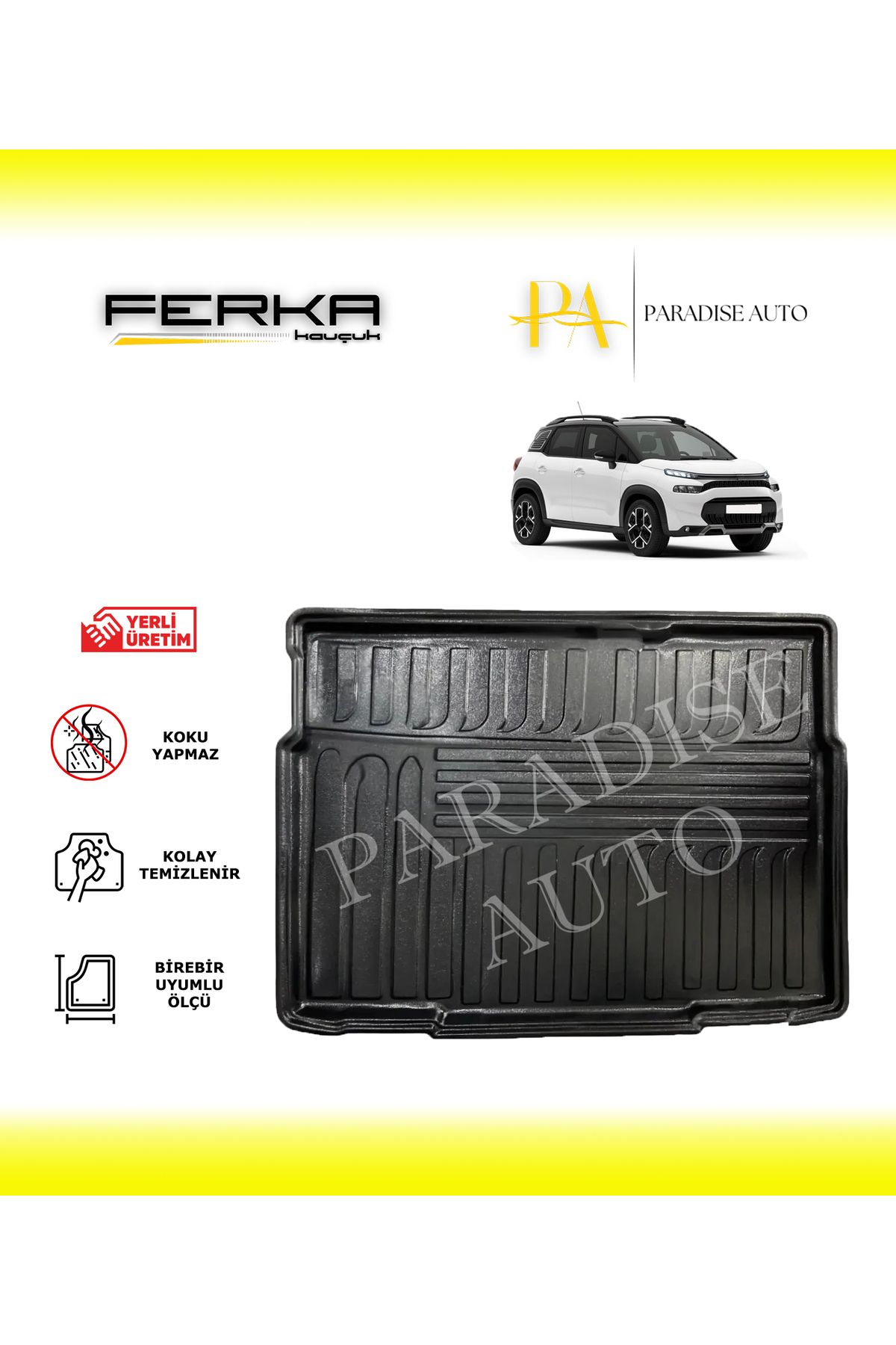 Paradise Auto Citroen C3 HB Üst Kademe 2019 ve Üstü Bagaj Havuzu