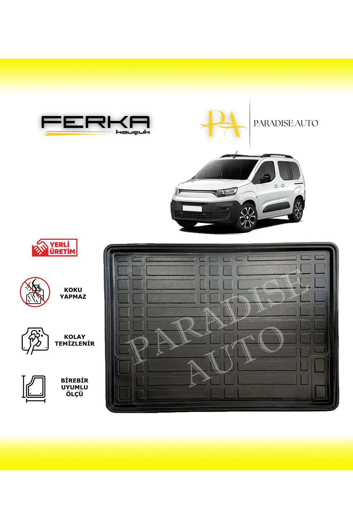 Paradise Auto Fiat Doblo 2020 ve Üstü Bagaj Havuzu