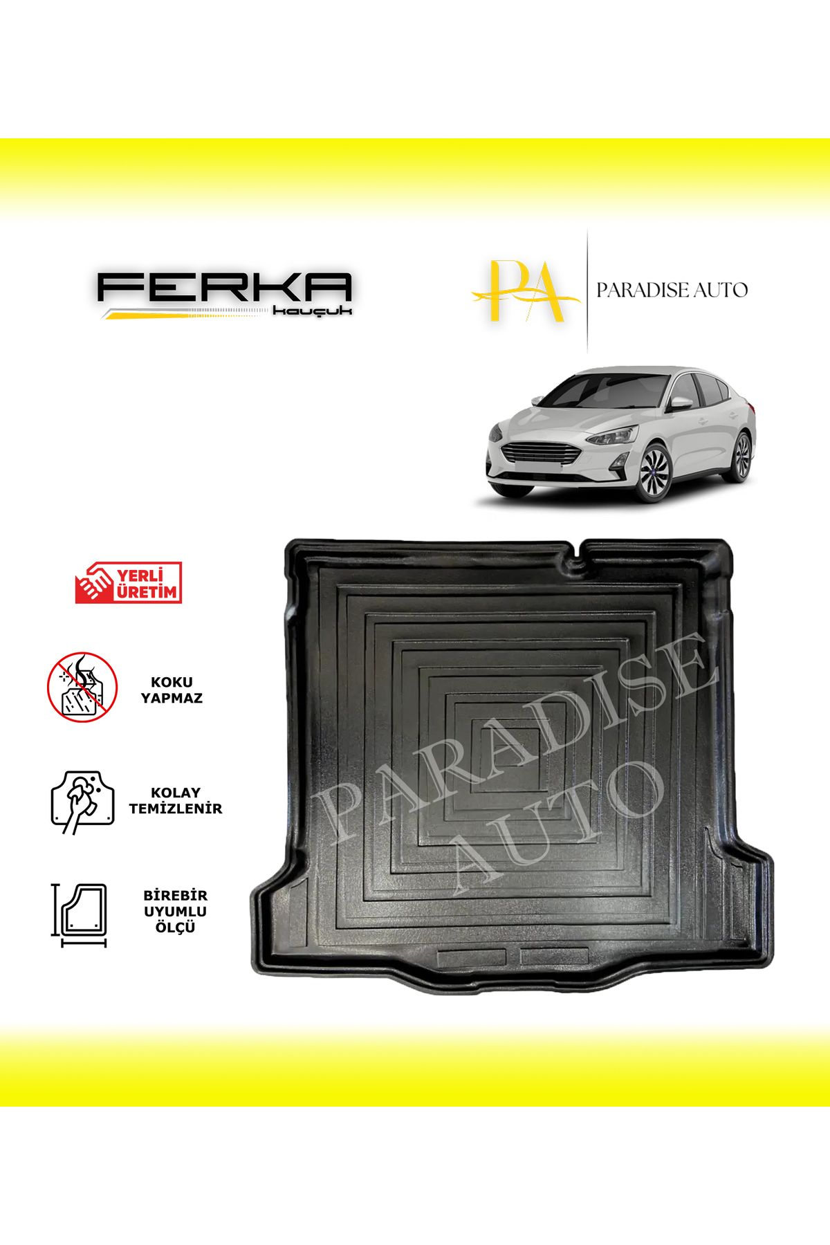 Paradise Auto Ford Focus Sedan İnce Stepne 2018-2021 Bagaj Havuzu