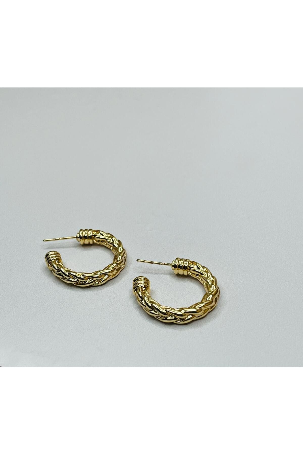 ASİN ACCESSORİES Örgü Model Halka Küpe - VİP Küpe