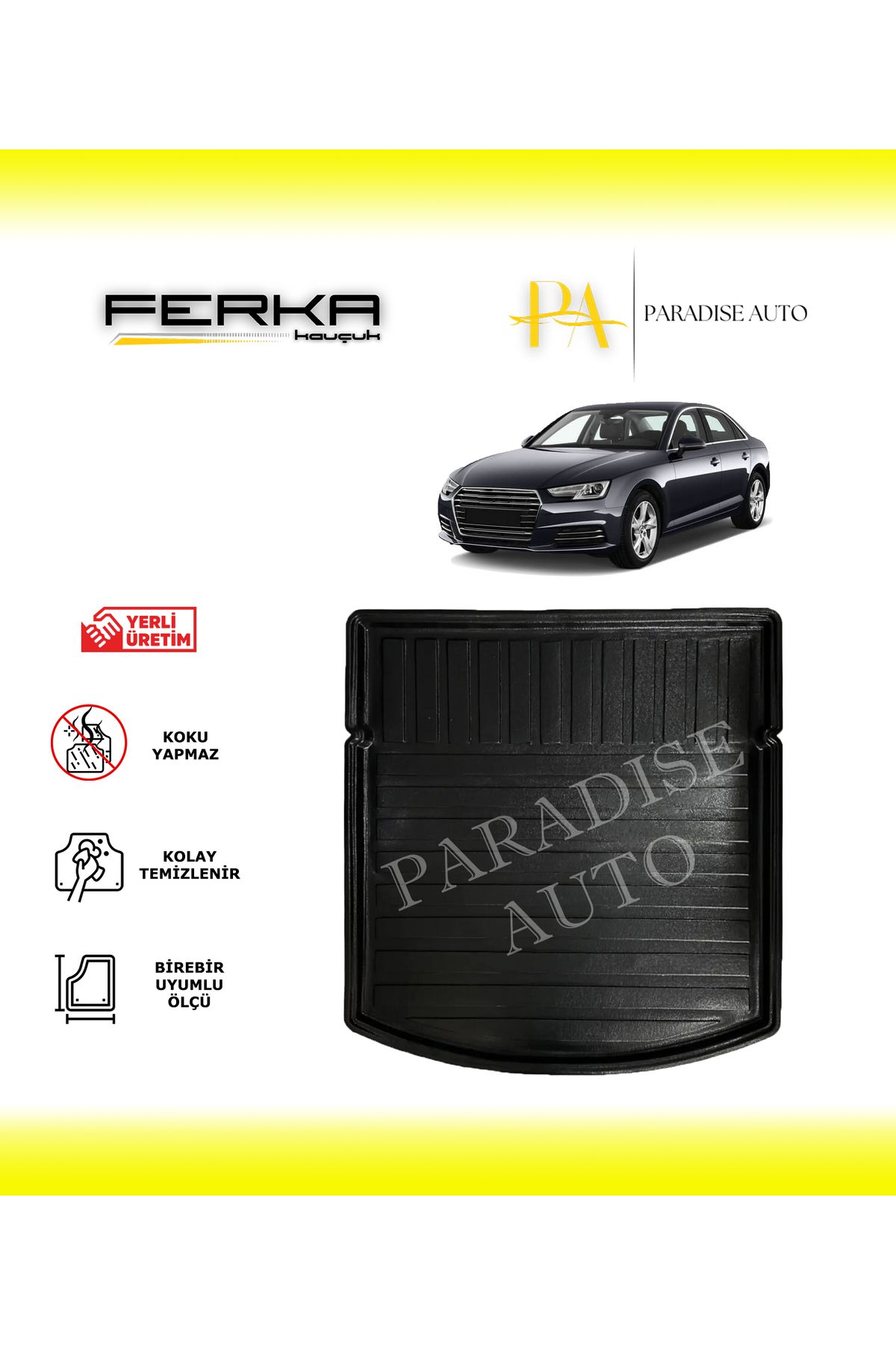 Paradise Auto Audi A4 Sedan 2016 ve Üstü Bagaj Havuzu