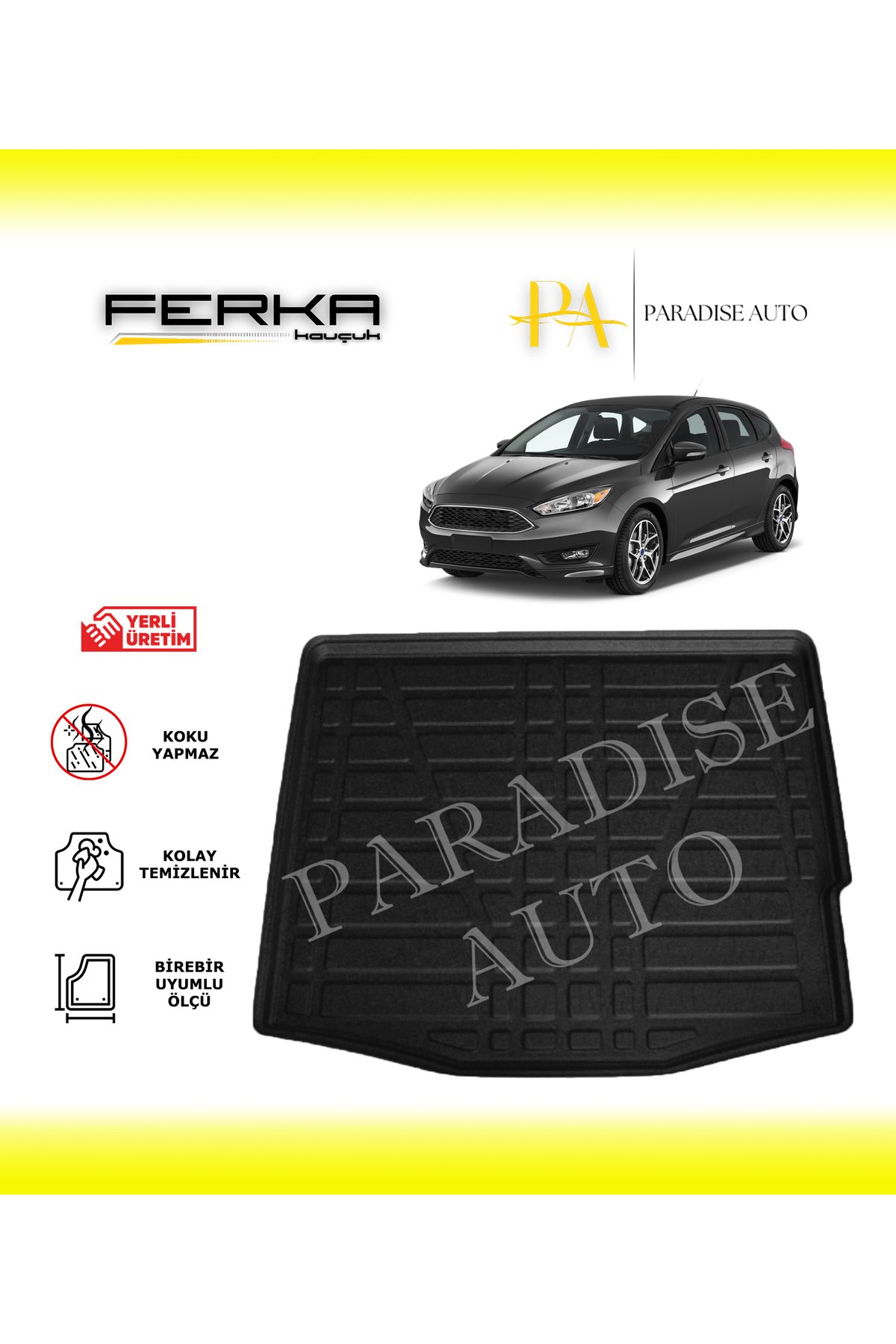 Paradise Auto Ford Focus HB İnce Stepne 2015-2018 Bagaj Havuzu