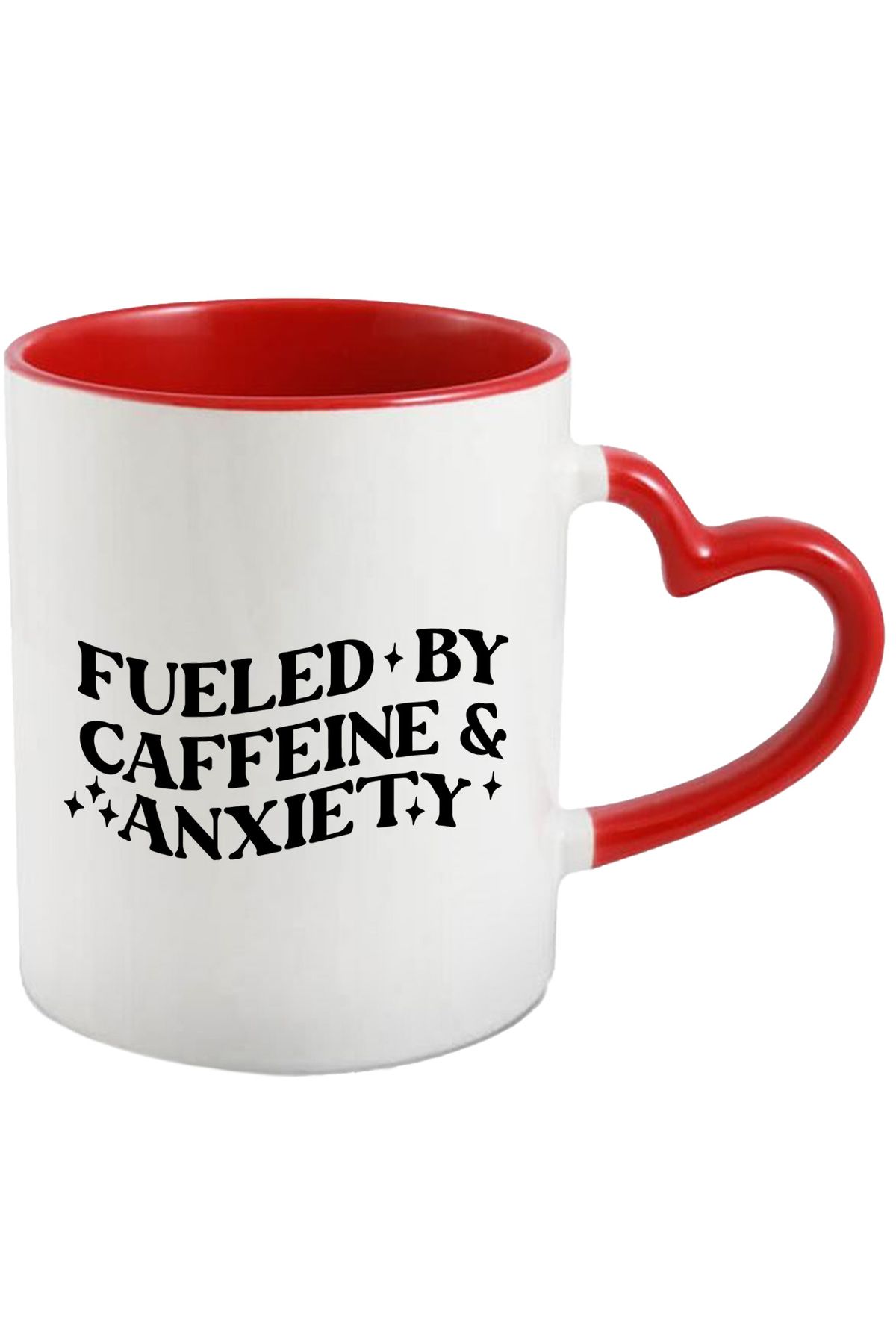 StoryGift Romania Cana Cu Textul In Engleza "fueled By Caffeine & Anxiety" - Alimentat De Cafeina , Cu ,stg - One Size