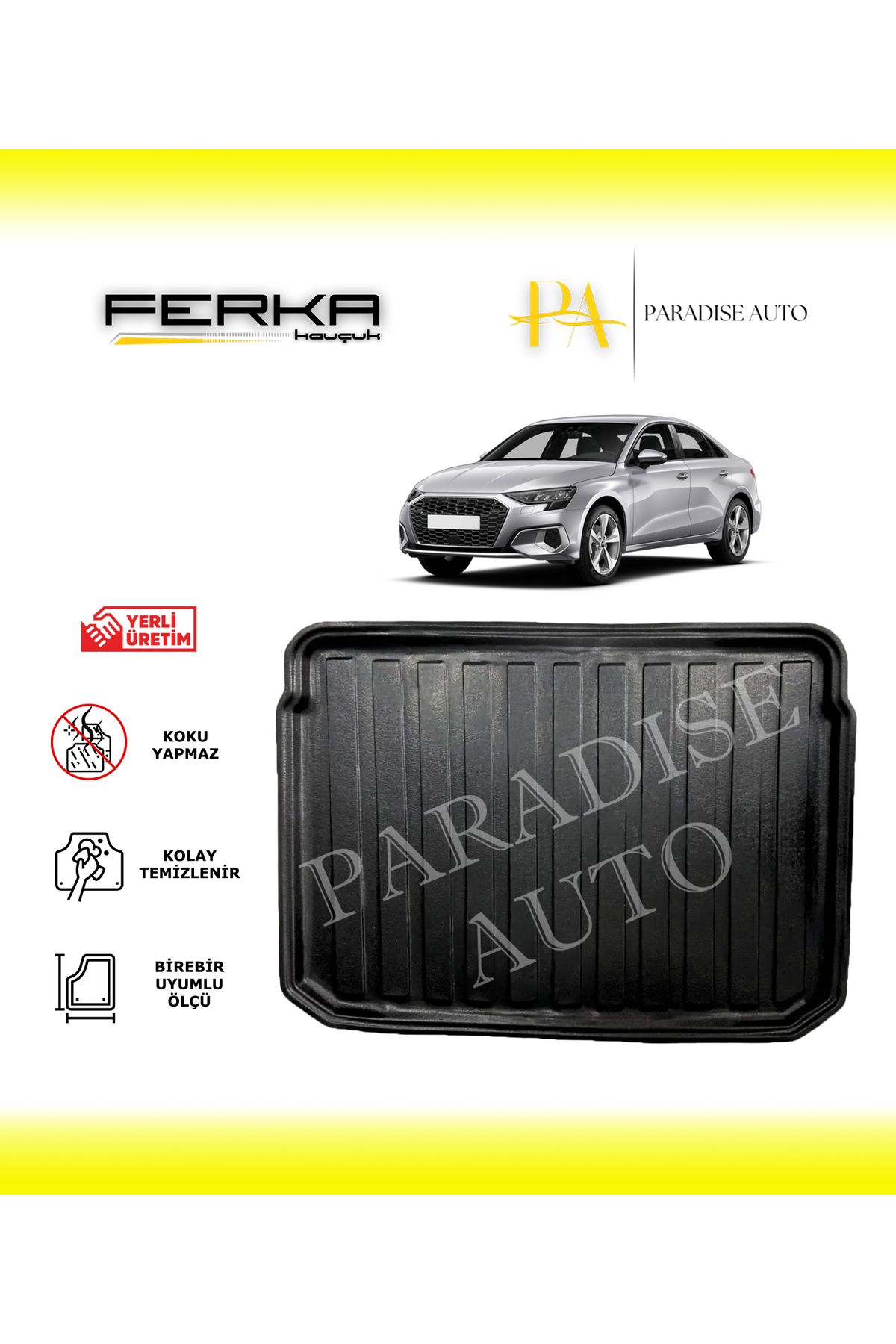 Paradise Auto Audi A3 Sportback HB 2020 ve Üstü Bagaj Havuzu