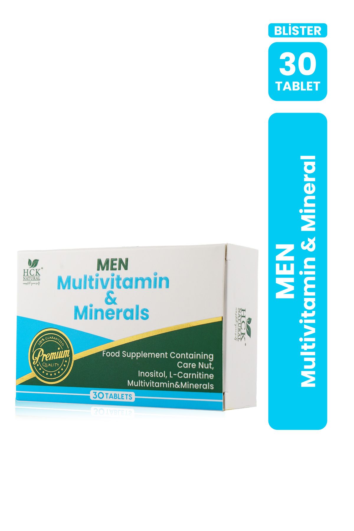 HCK NATURAL Men Erkeklere Özel Multivitamin & Multimineral 39 Tablet Takviye Edici Gıda Blister
